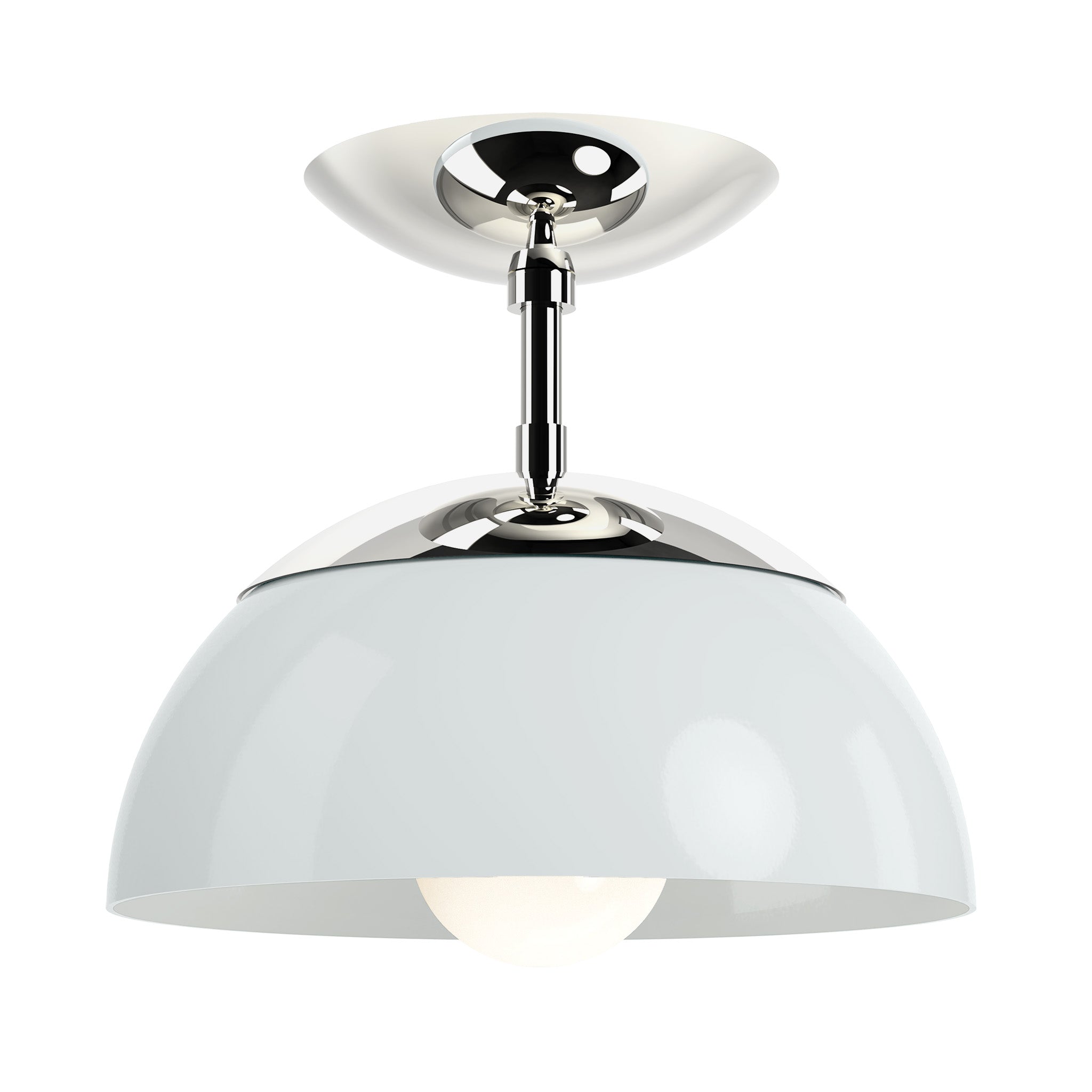 nickel chalk color cadbury flush mount 10" dutton brown lighting