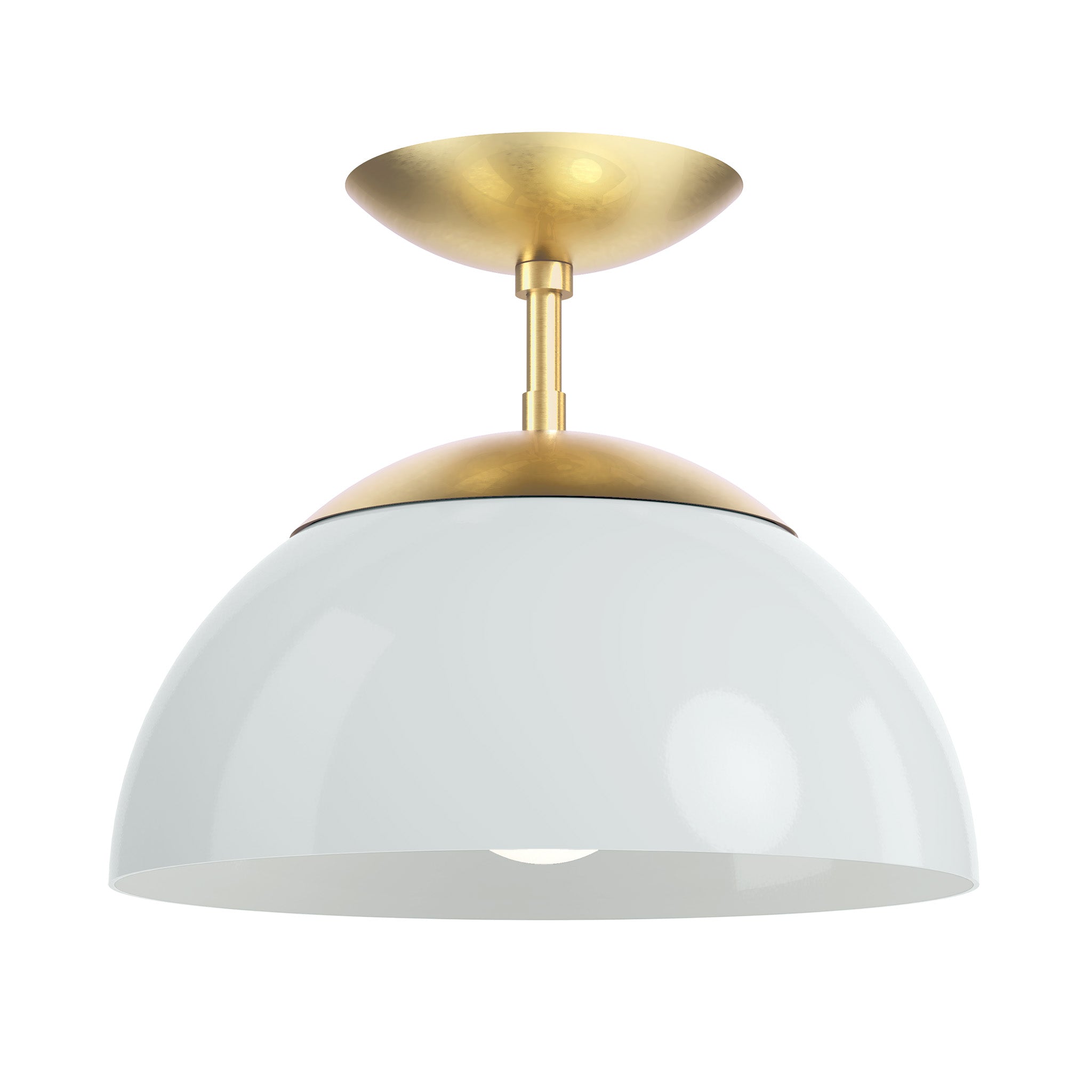brass chalk color cadbury flush mount 12" dutton brown lighting