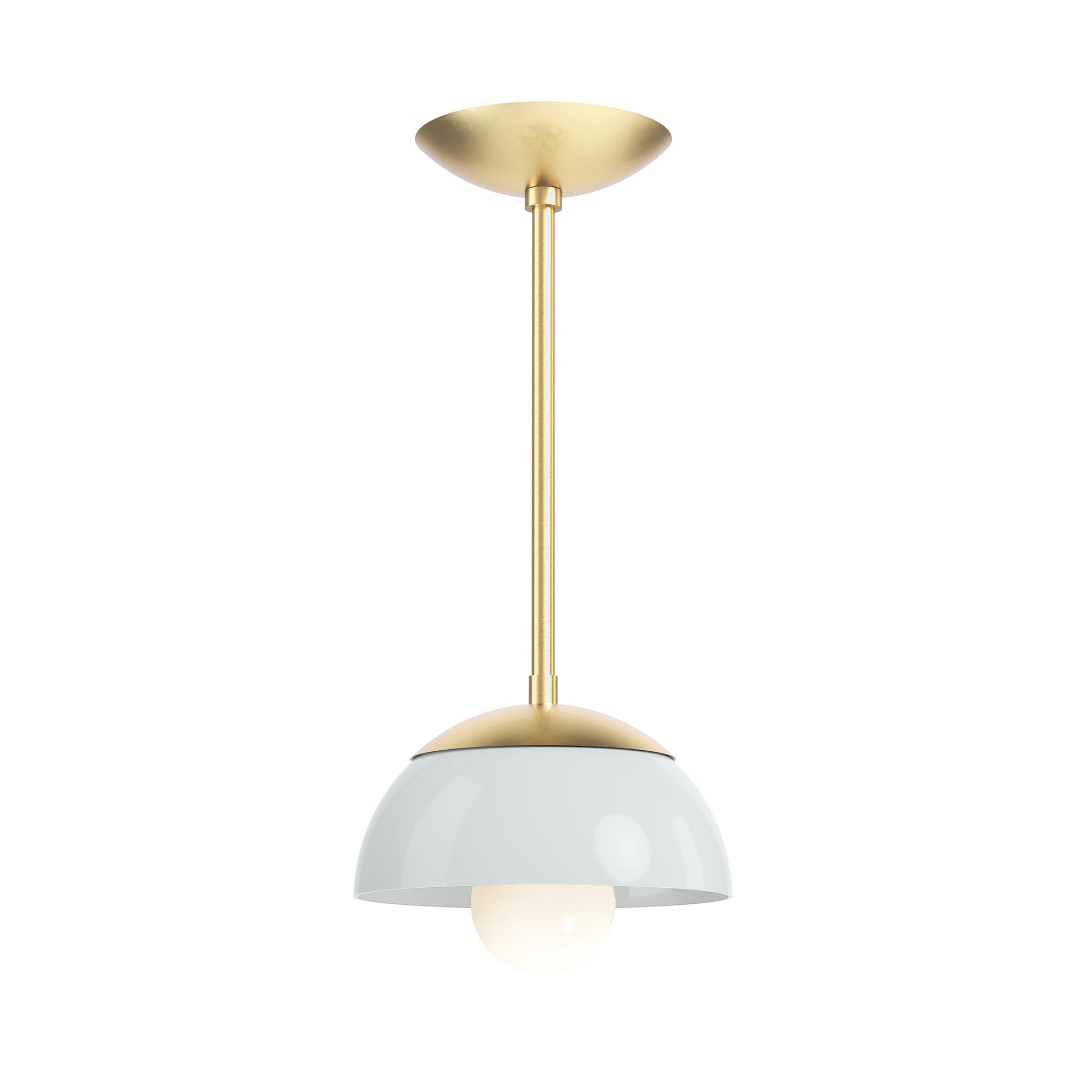 brass chalk color cadbury pendant 8" dutton brown lighting