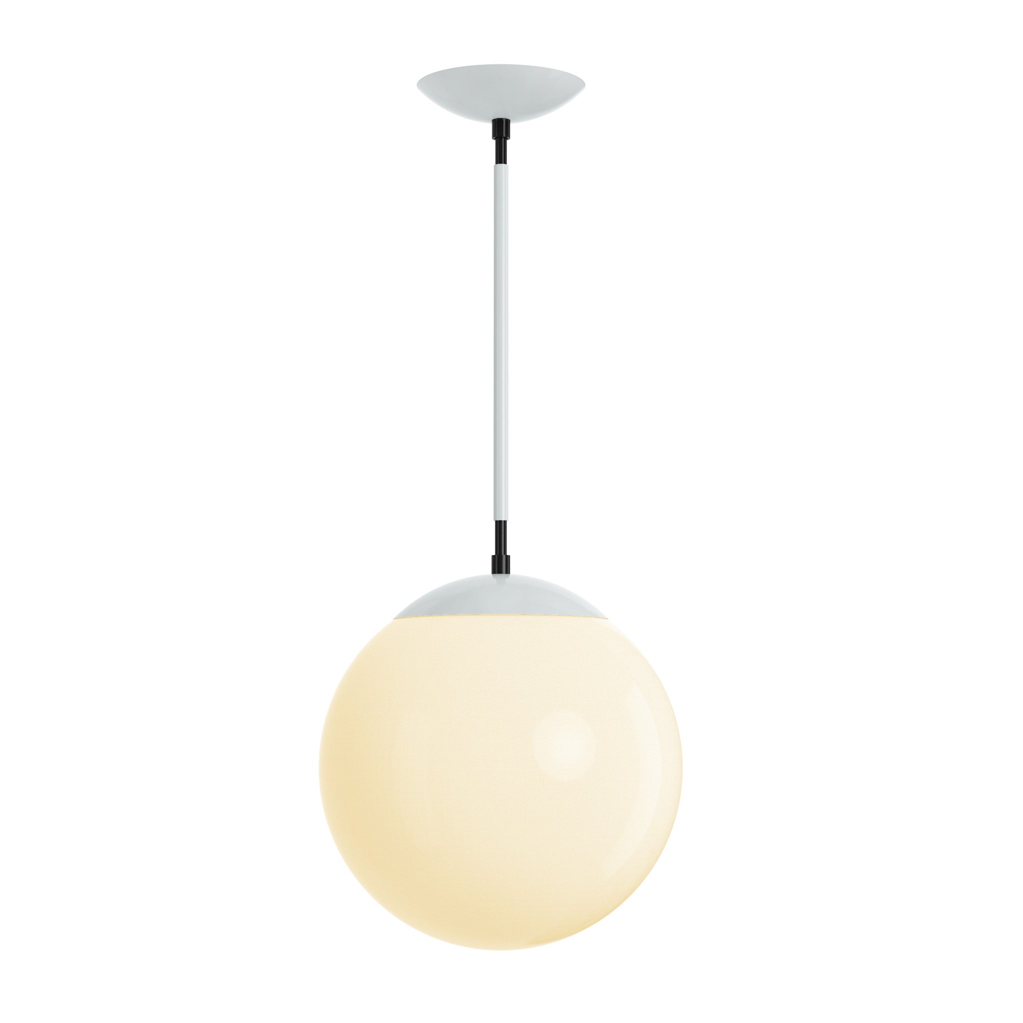 Black and chalk cap globe pendant 12" dutton brown lighting