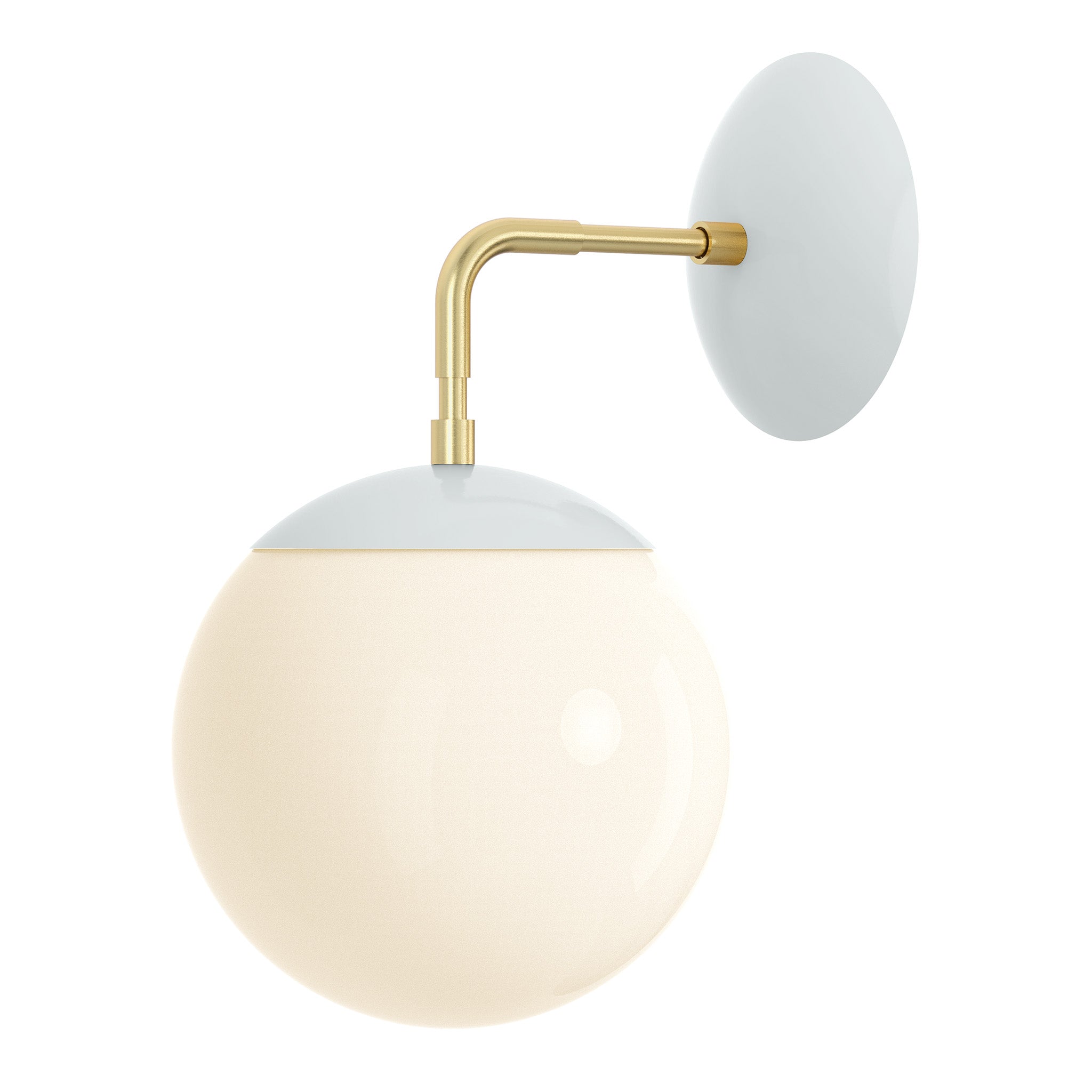 brass chalk color cap sconce 8" dutton brown lighting