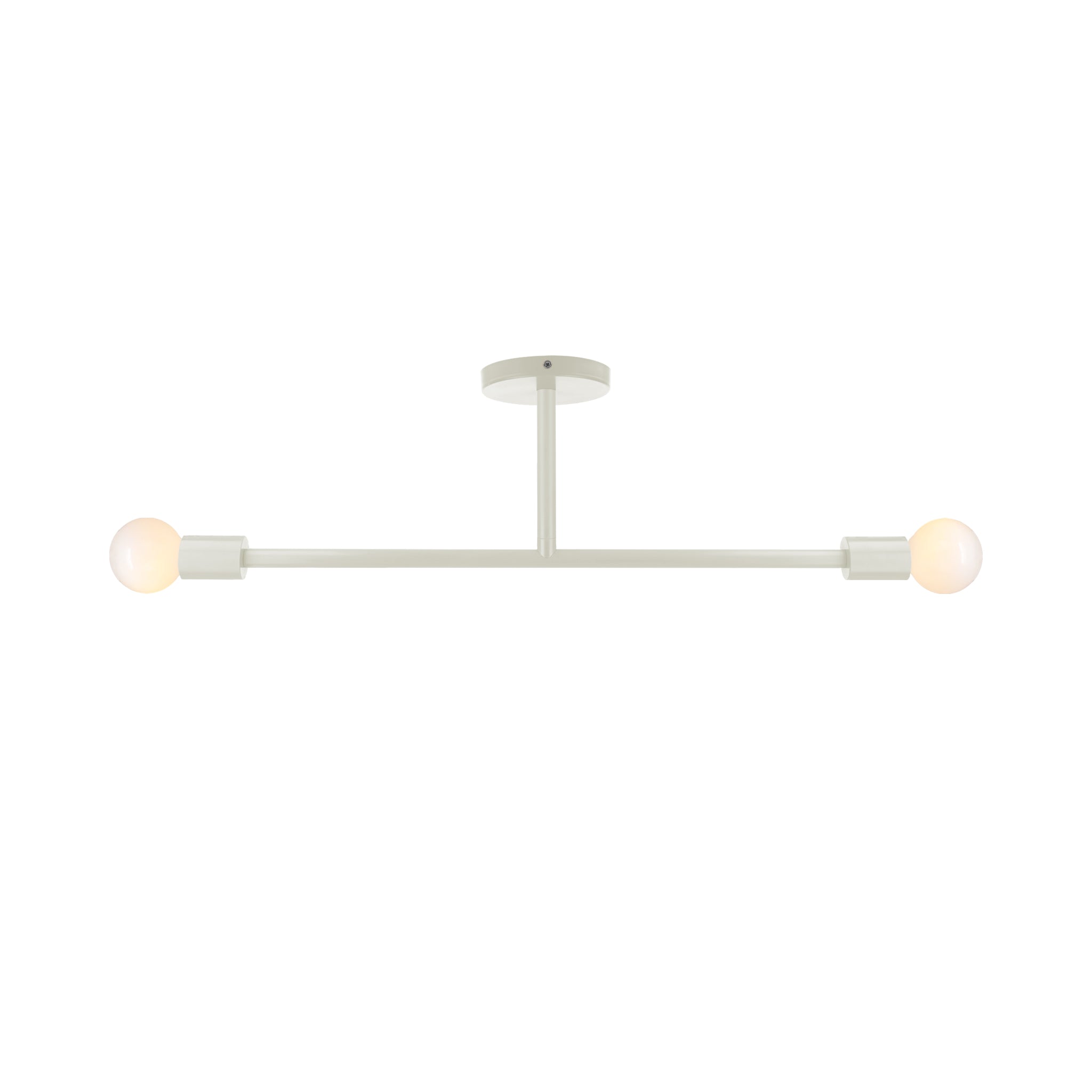 bone color pilot flush mount 29" dutton brown lighting