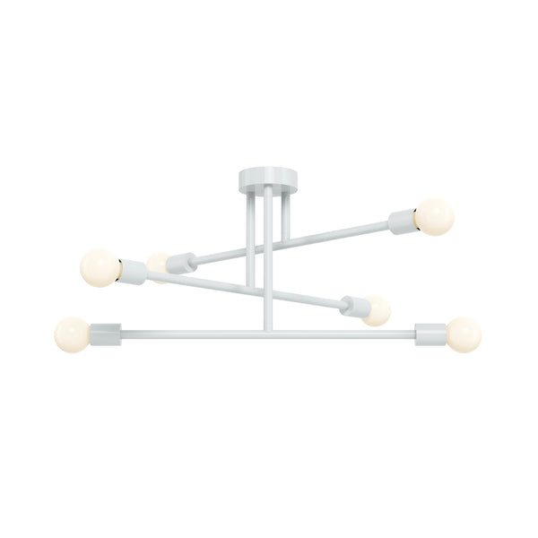 Chalk color Commander flush mount 29" Dutton Brown lighting