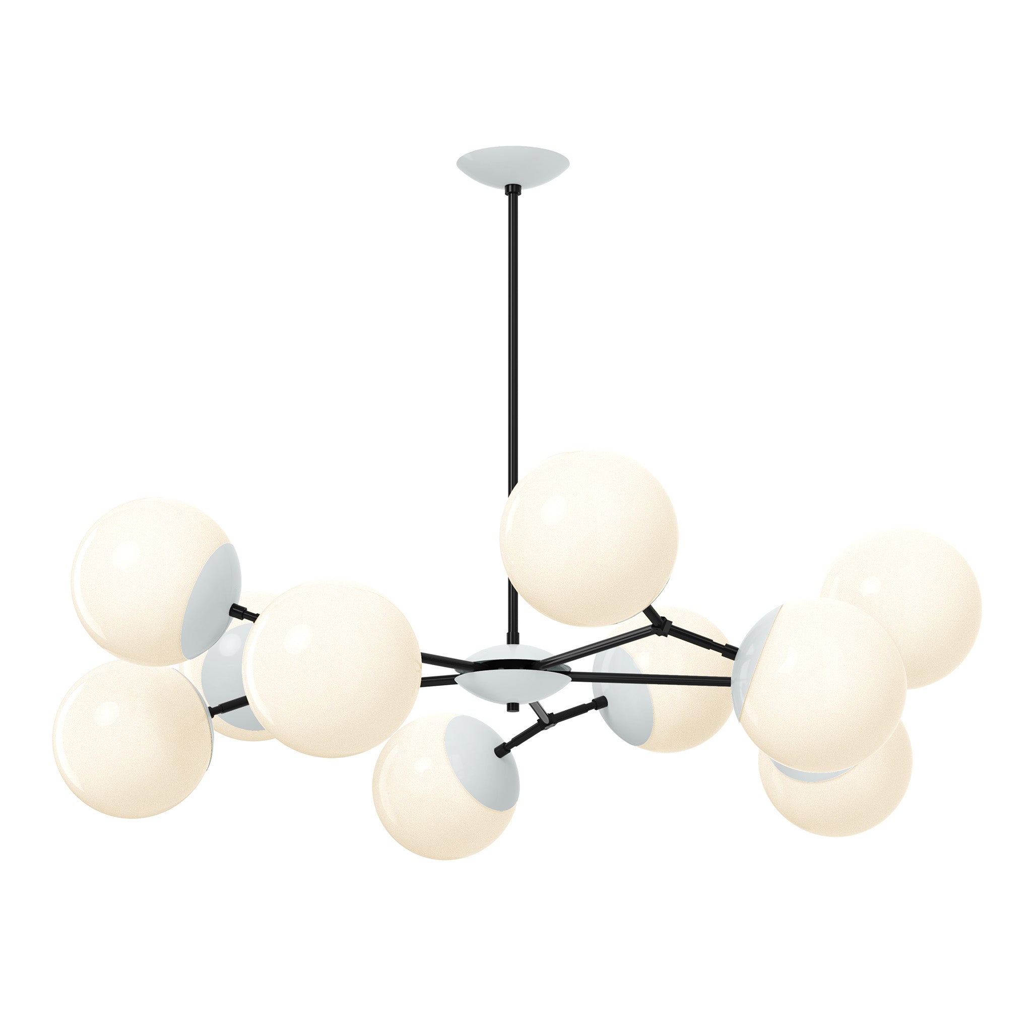 black chalk color crown chandelier 46" dutton brown lighting
