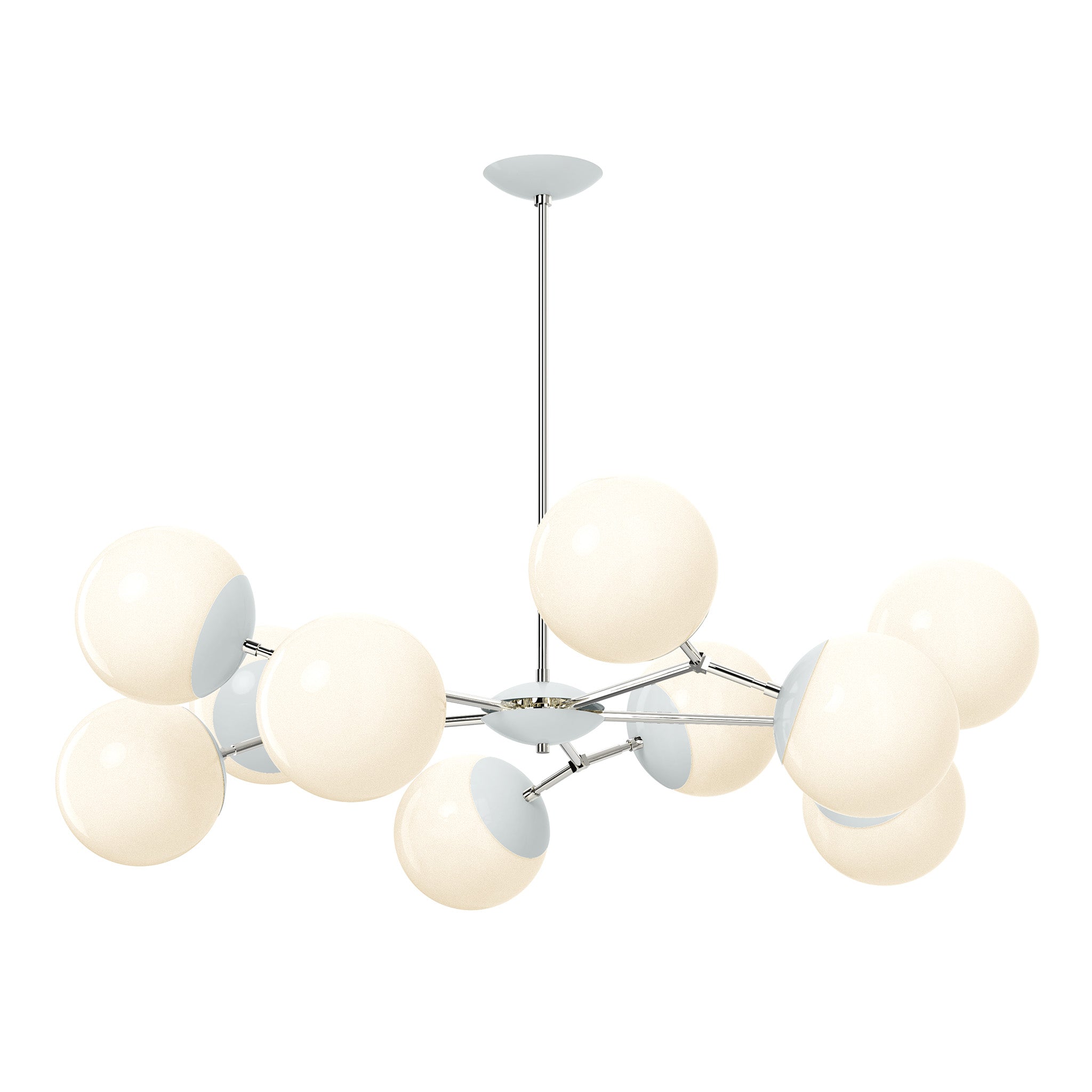 nickel chalk color crown chandelier 46" dutton brown lighting