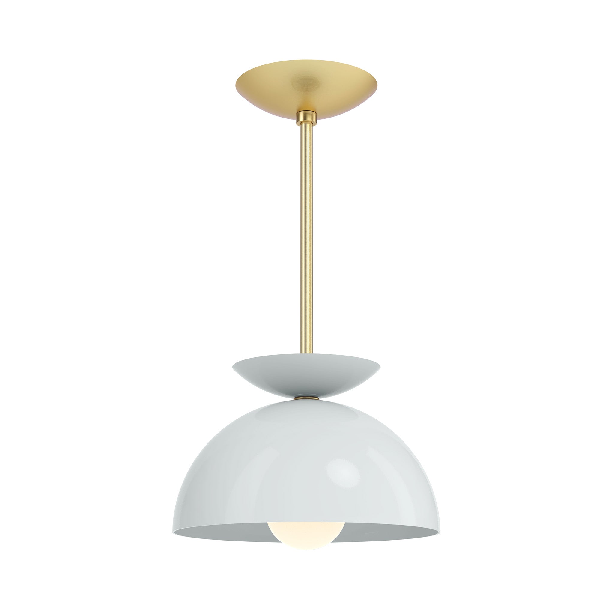 brass chalk color echo pendant 10" dutton brown lighting