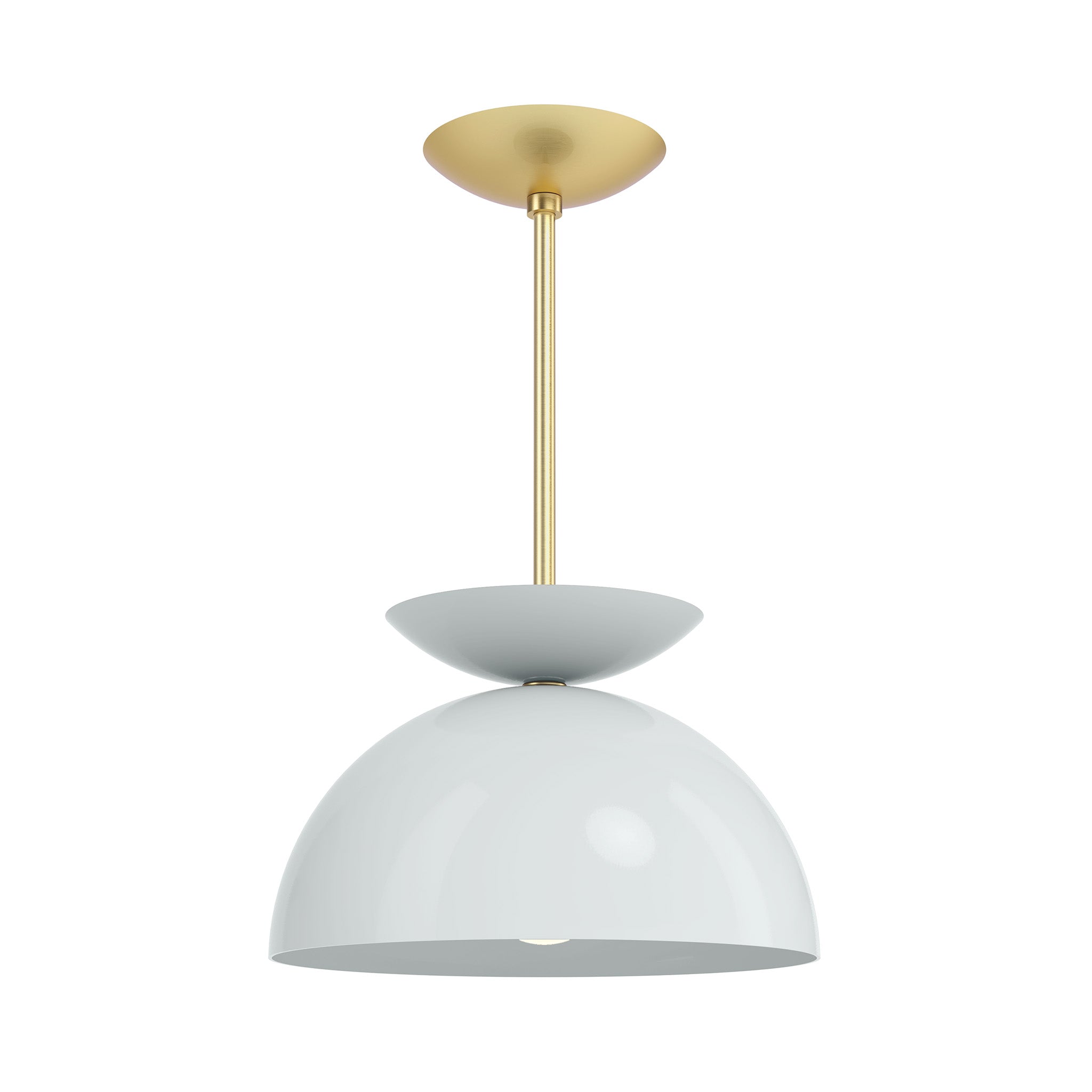 brass chalk color echo pendant 12" dutton brown lighting