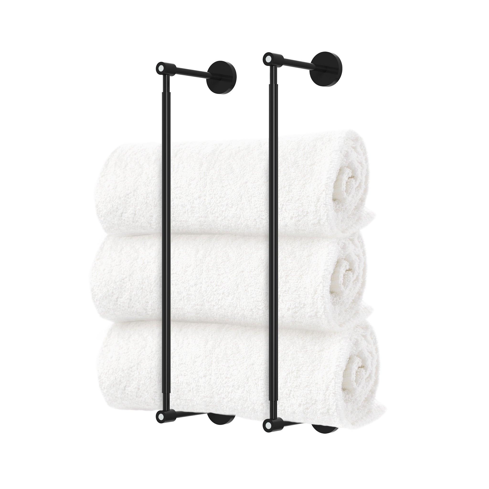 Black and chalk head towel rack 18 inch dutton brown hardware