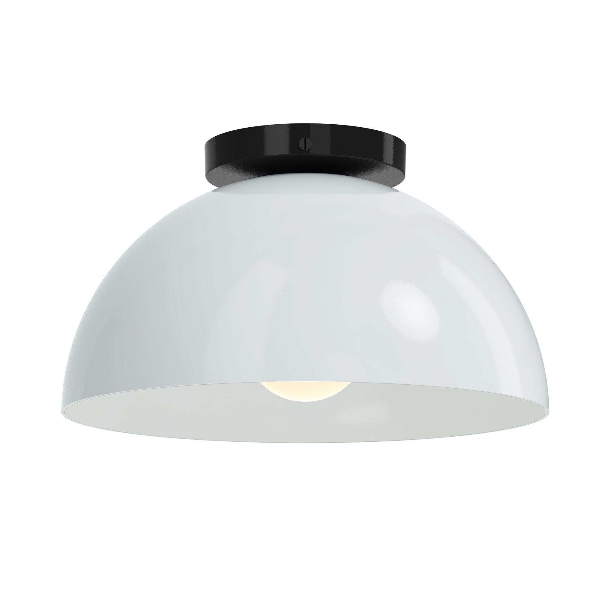 Black and chalk color Hemi flush mount 12" Dutton Brown lighting