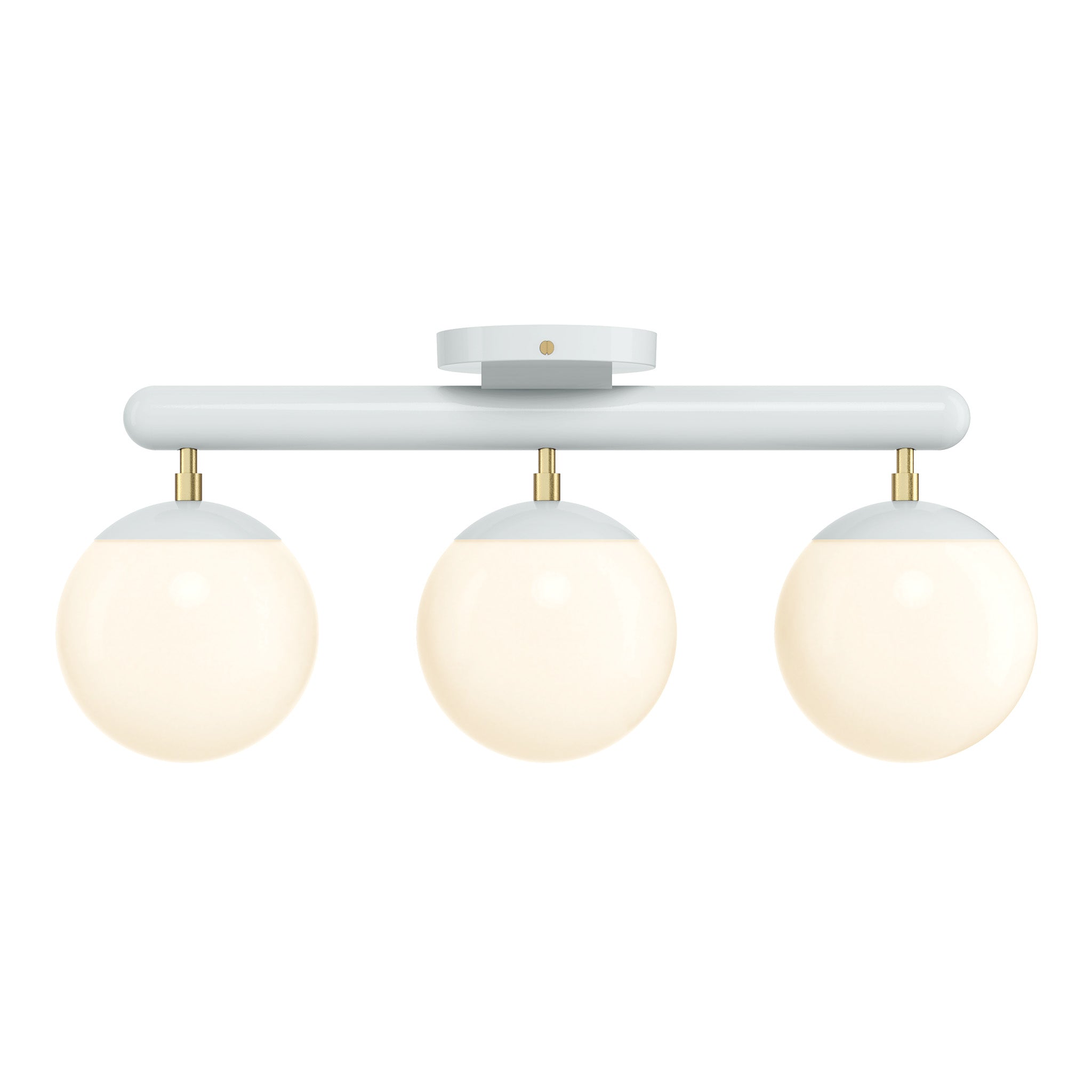 brass chalk color icon 3 flush mount dutton brown lighting