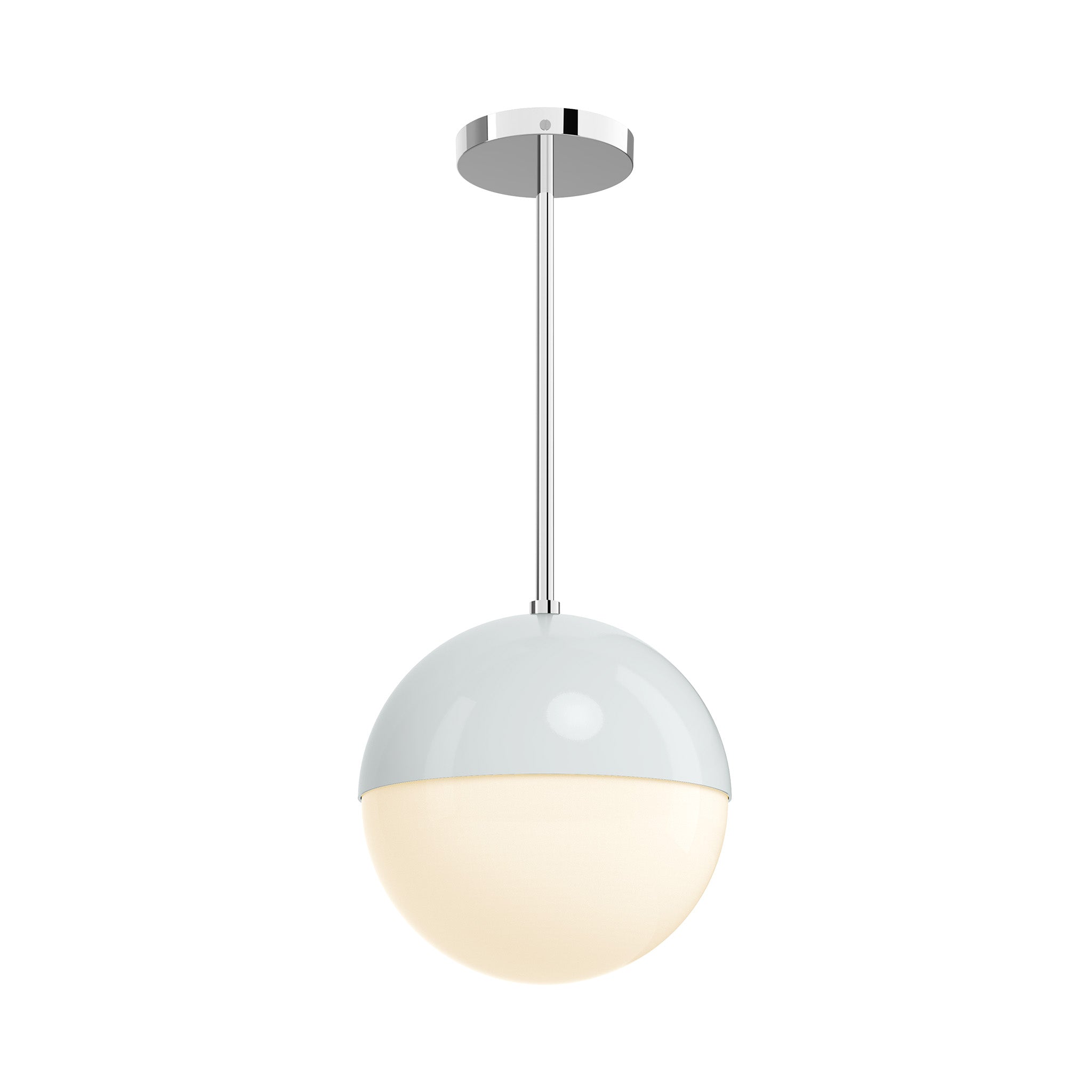 nickel and chalk lure globe pendant 10 inch dutton brown lighting