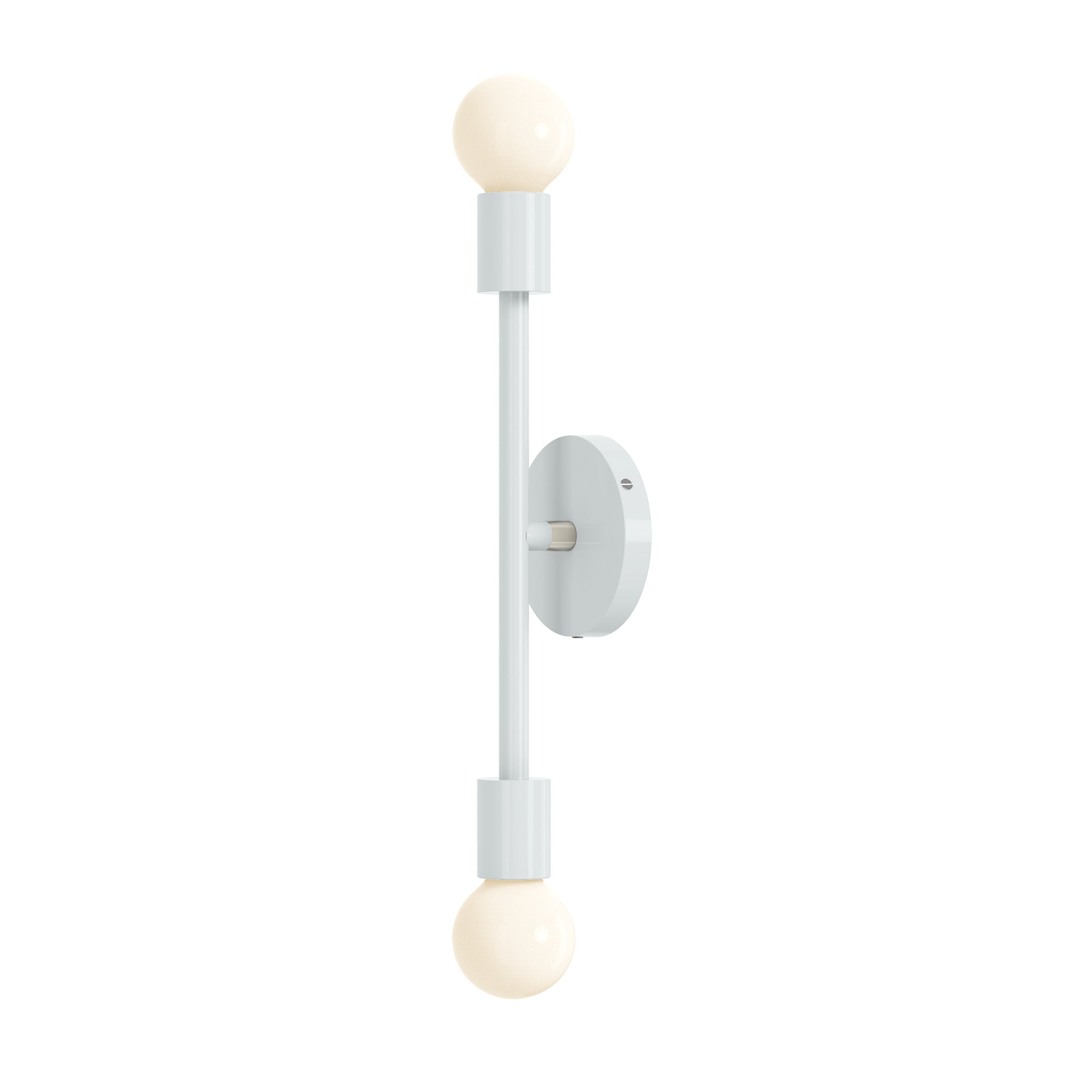Nickel and chalk pilot wall sconce 17" dutton brown lighting