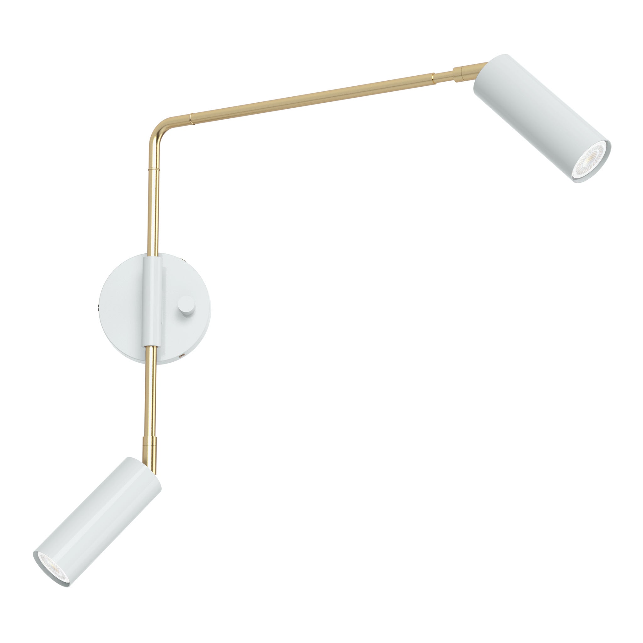 brass chalk color reader double swing arm sconce dutton brown lighting