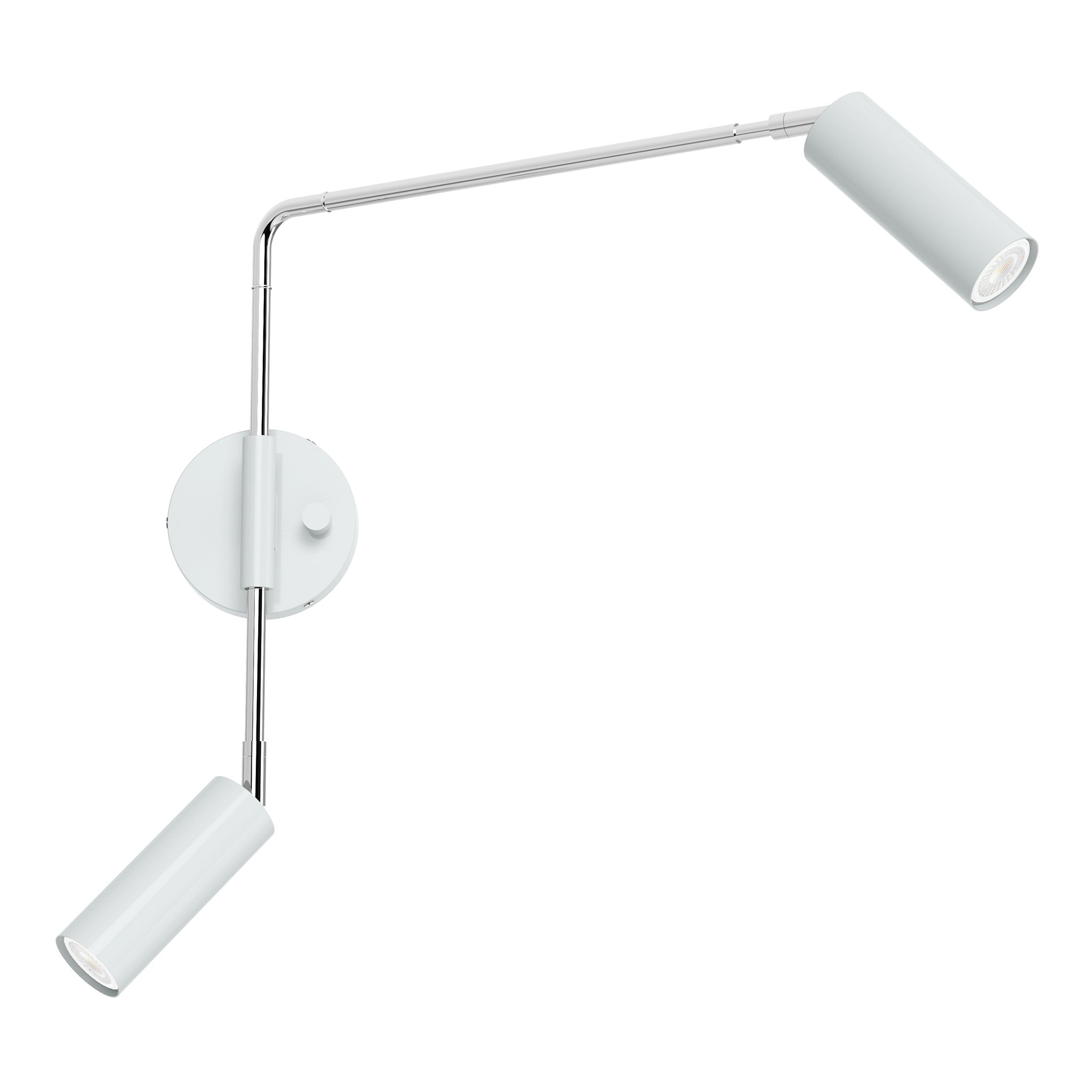 nickel chalk color reader double swing arm sconce dutton brown lighting