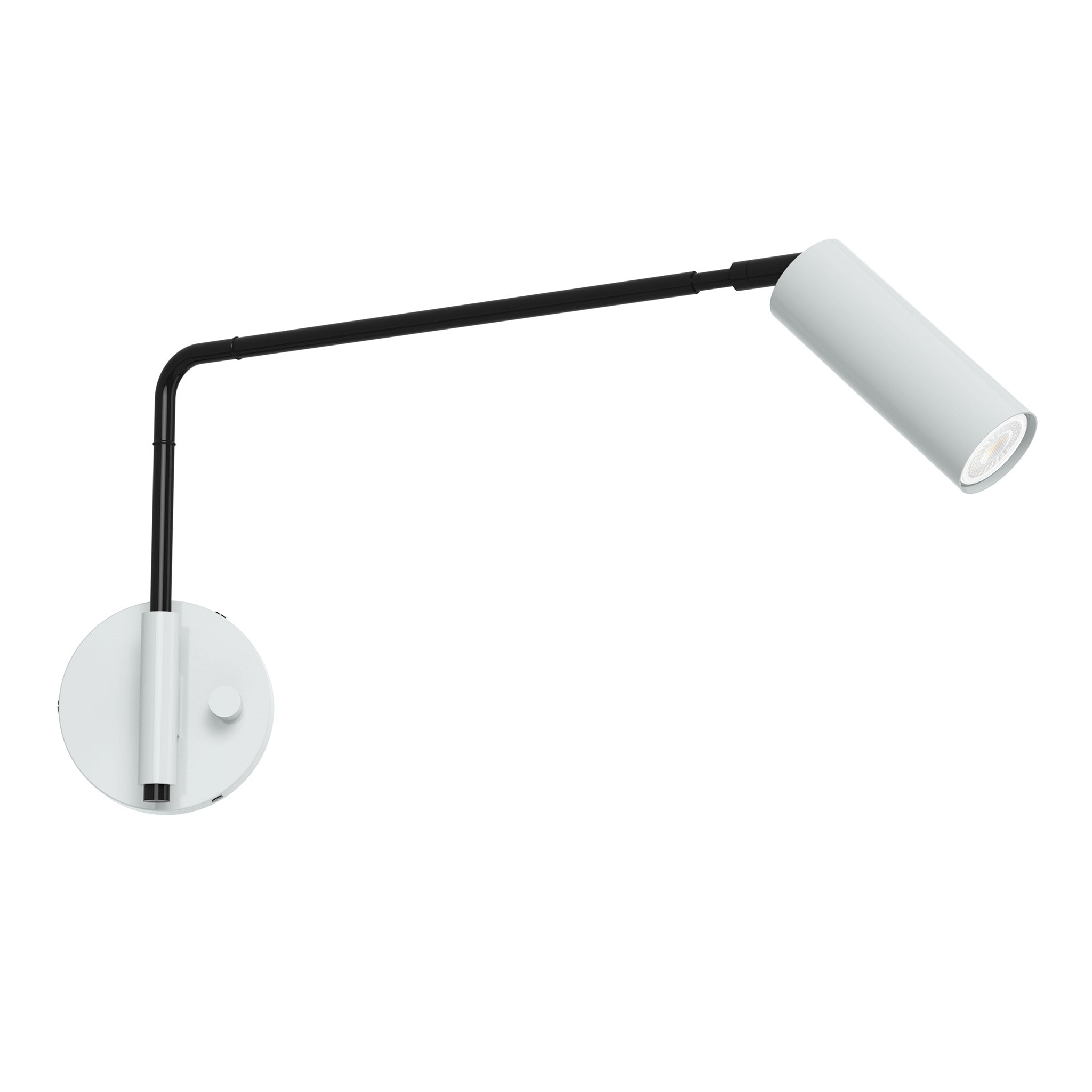 black chalk color reader swing arm sconce - 17" arm dutton brown lighting