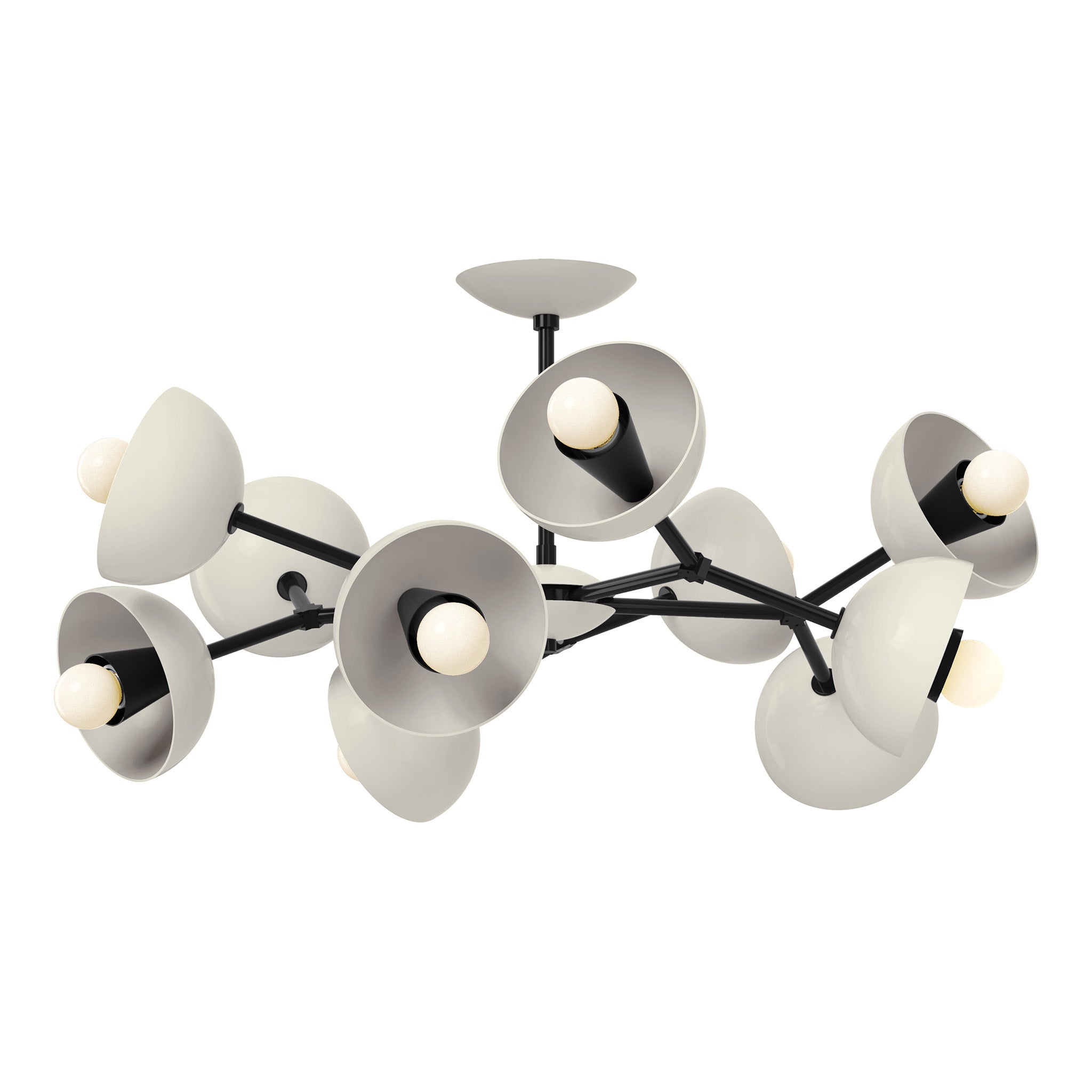 black bone color alegria flush mount 30" dutton brown lighting
