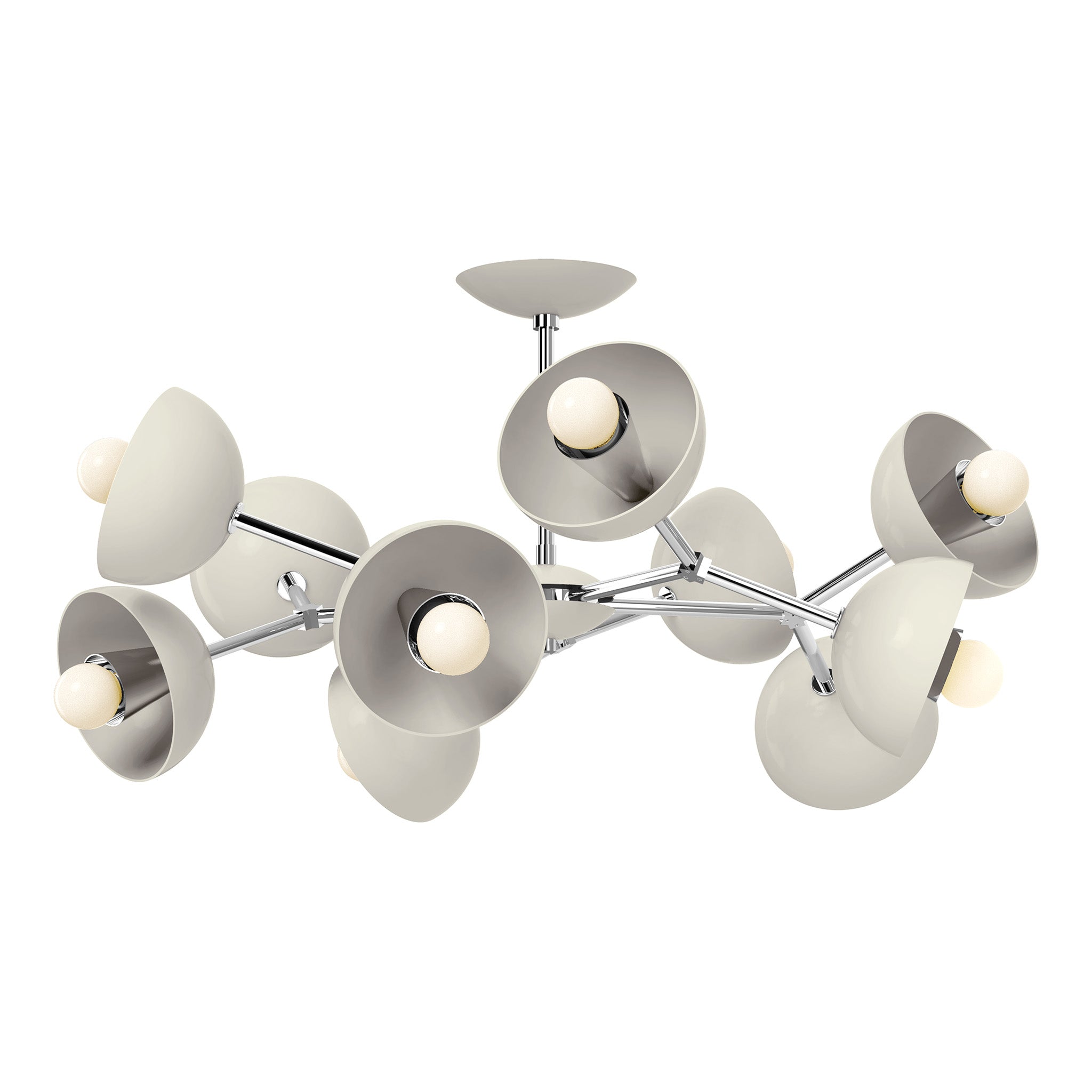 nickel bone color alegria flush mount 30" dutton brown lighting