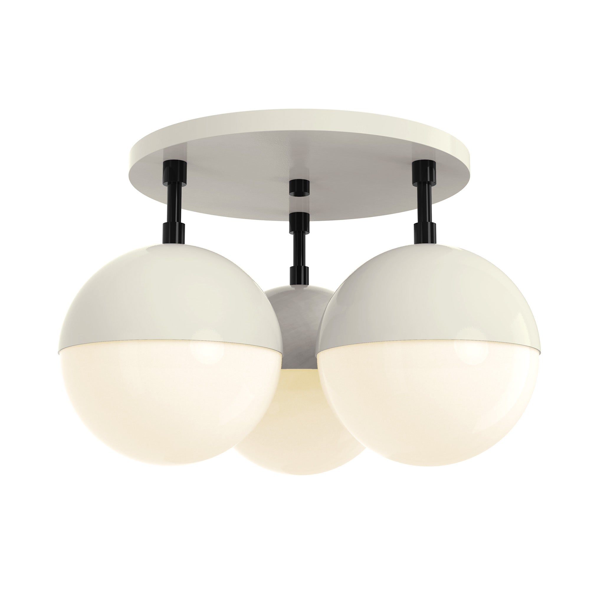 black bone color Ballsy flush mount Dutton Brown lighting
