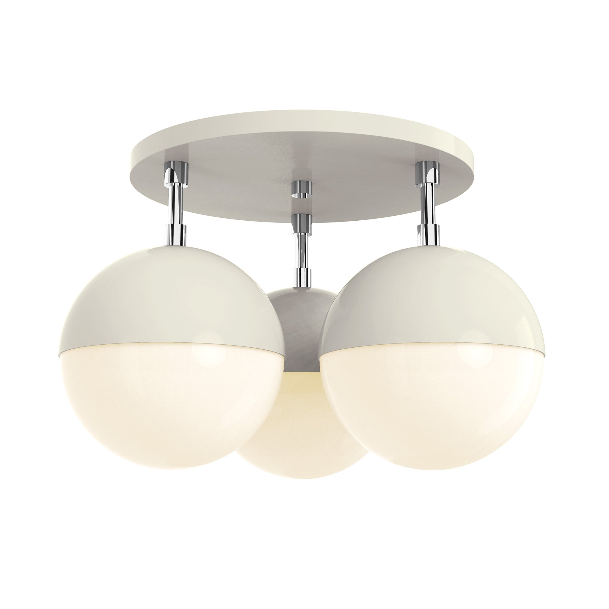 nickel bone color ballsy flush mount dutton brown lighting