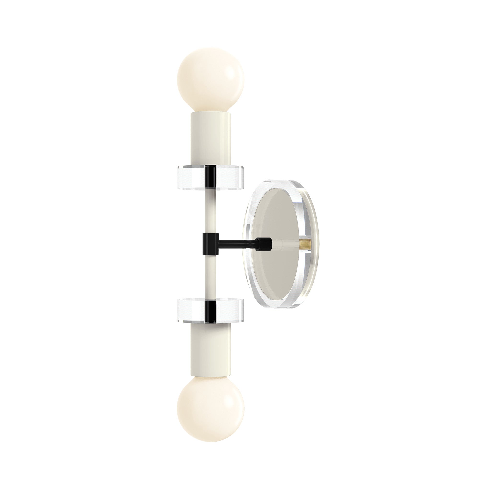 Black and Cobalt Bianca Acrylic Wall Sconce 12" Dutton Brown Lighting