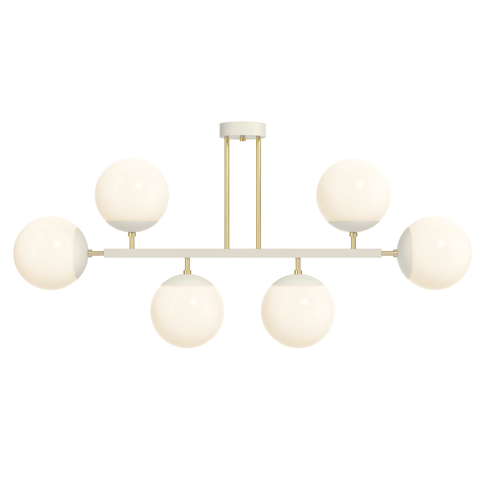 brass and bone Color Big Axia Globe Chandelier 50" Dutton Brown lighting
