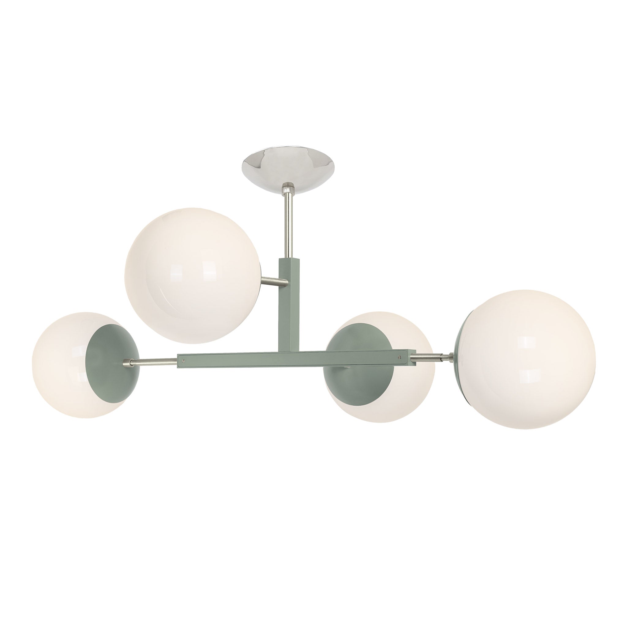 Nickel and spa color Big Status flush mount Dutton Brown lighting