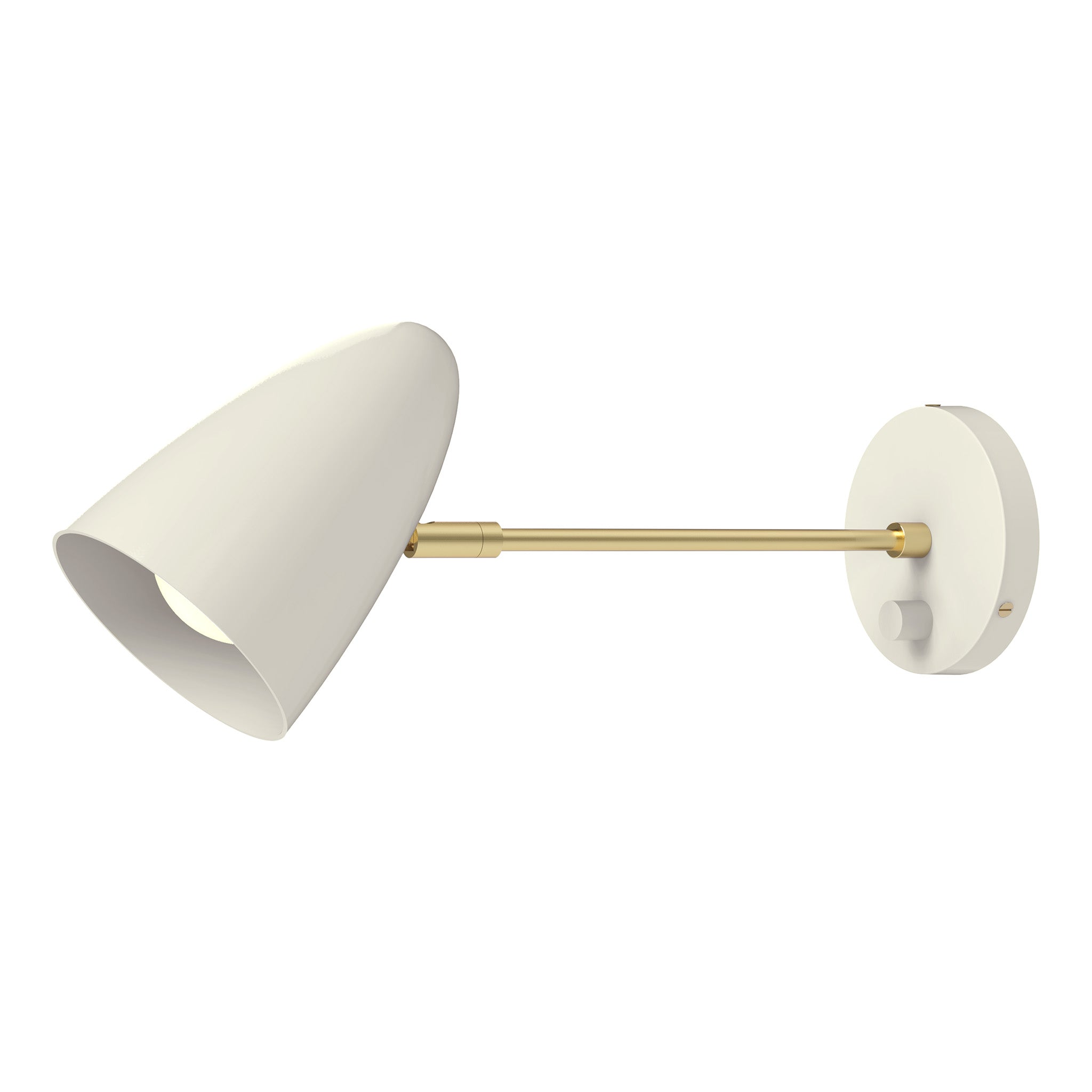 brass bone color boom sconce - 10" arm dutton brown lighting