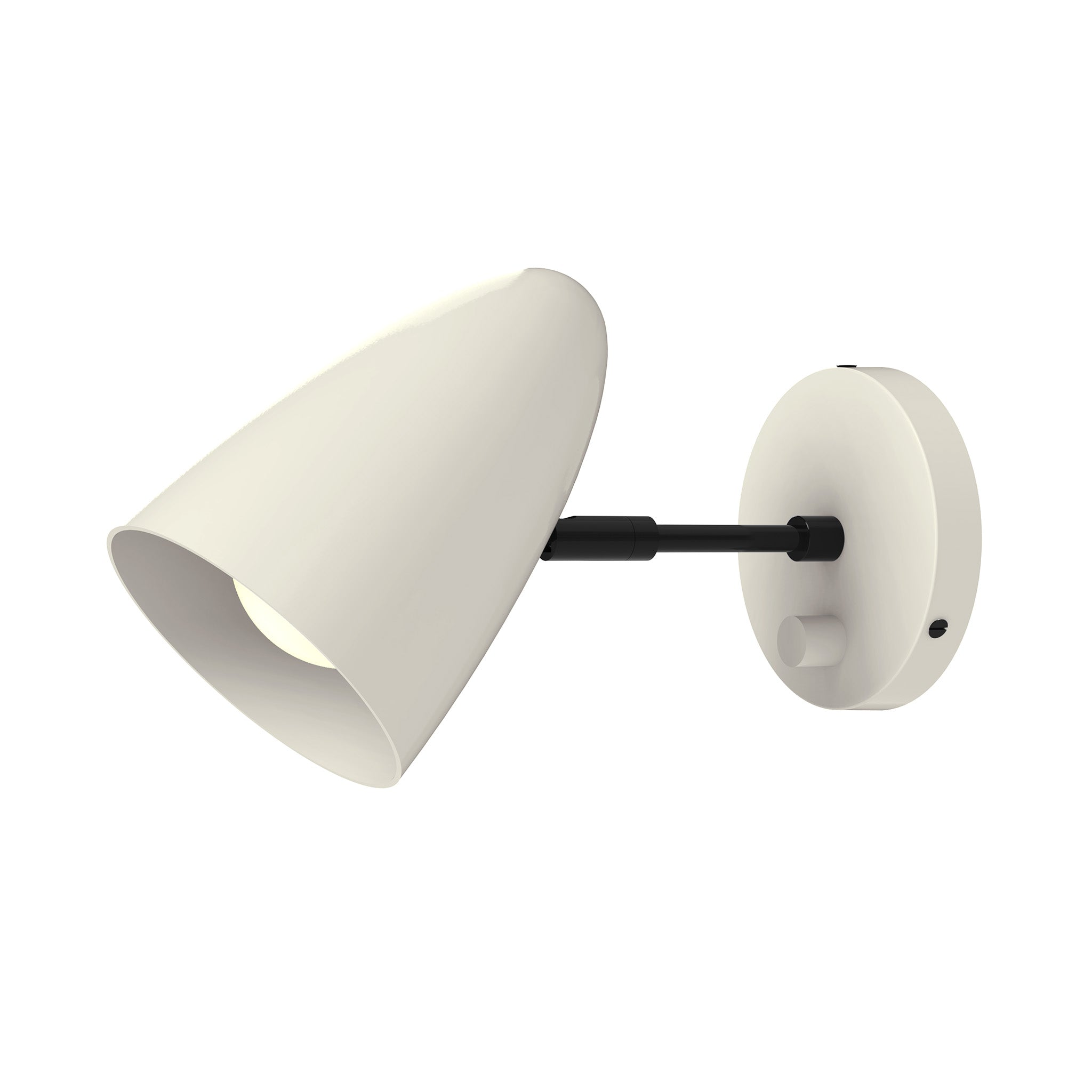 black bone color boom sconce - 3" arm dutton brown lighting