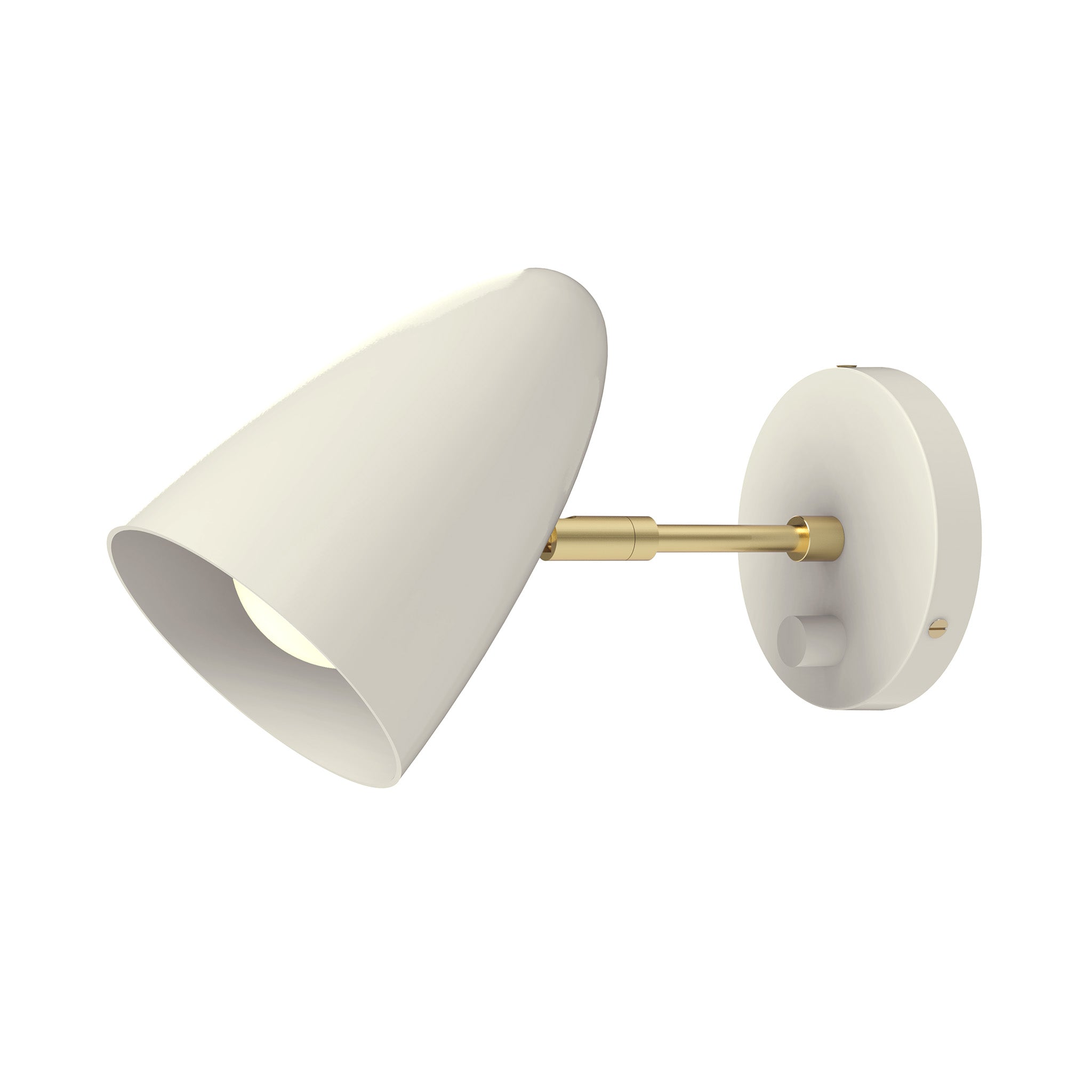 brass bone color boom sconce - 3" arm dutton brown lighting