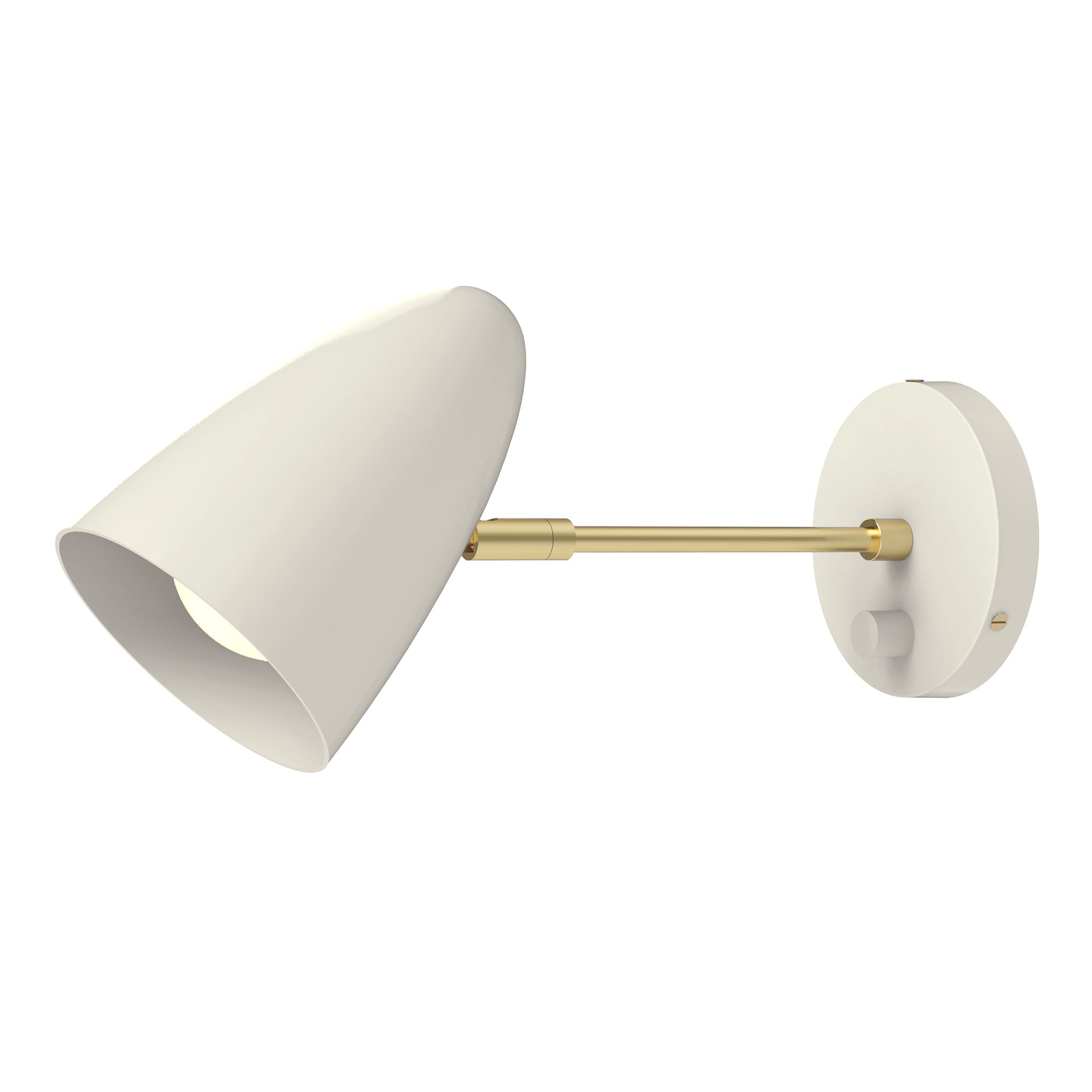 brass bone color boom sconce - 6" arm dutton brown lighting