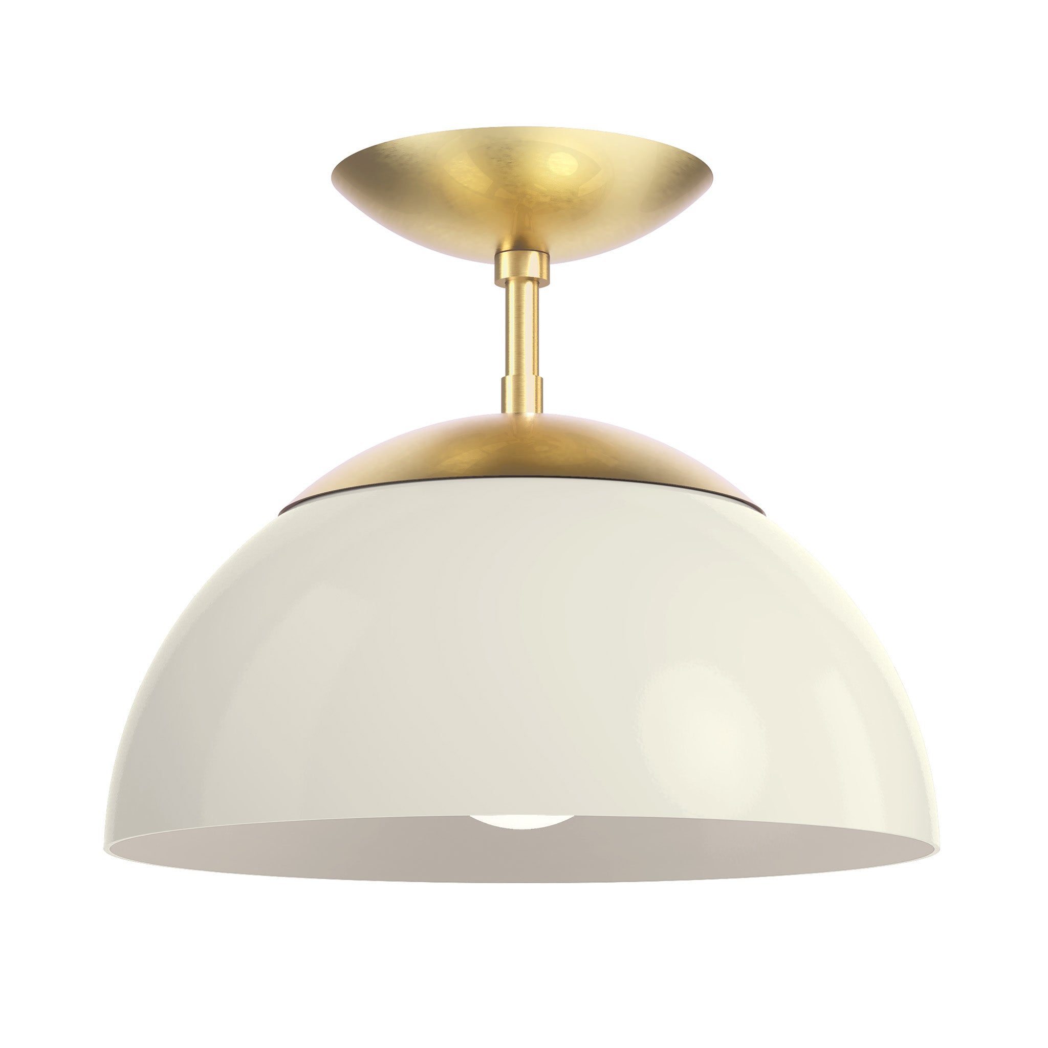 brass bone color cadbury flush mount 12" dutton brown lighting