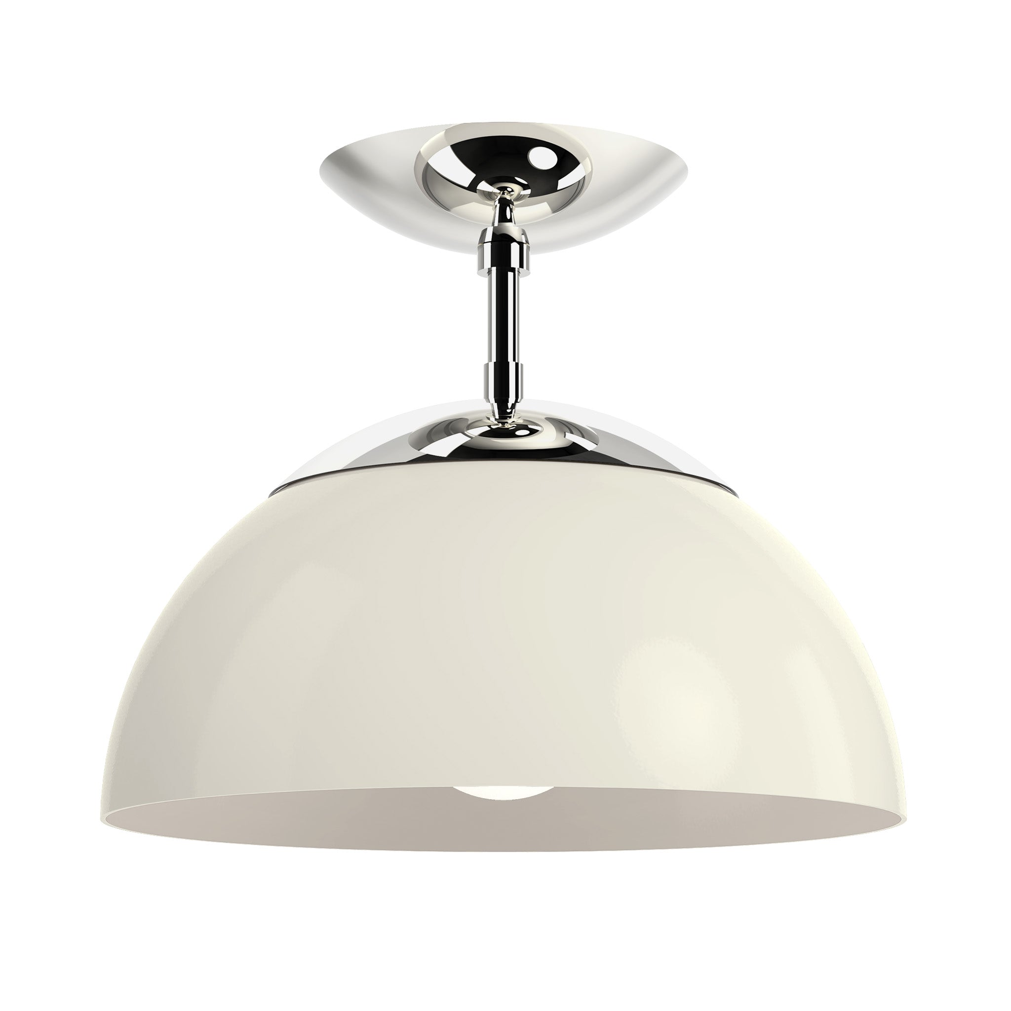 nickel bone color cadbury flush mount 12" dutton brown lighting