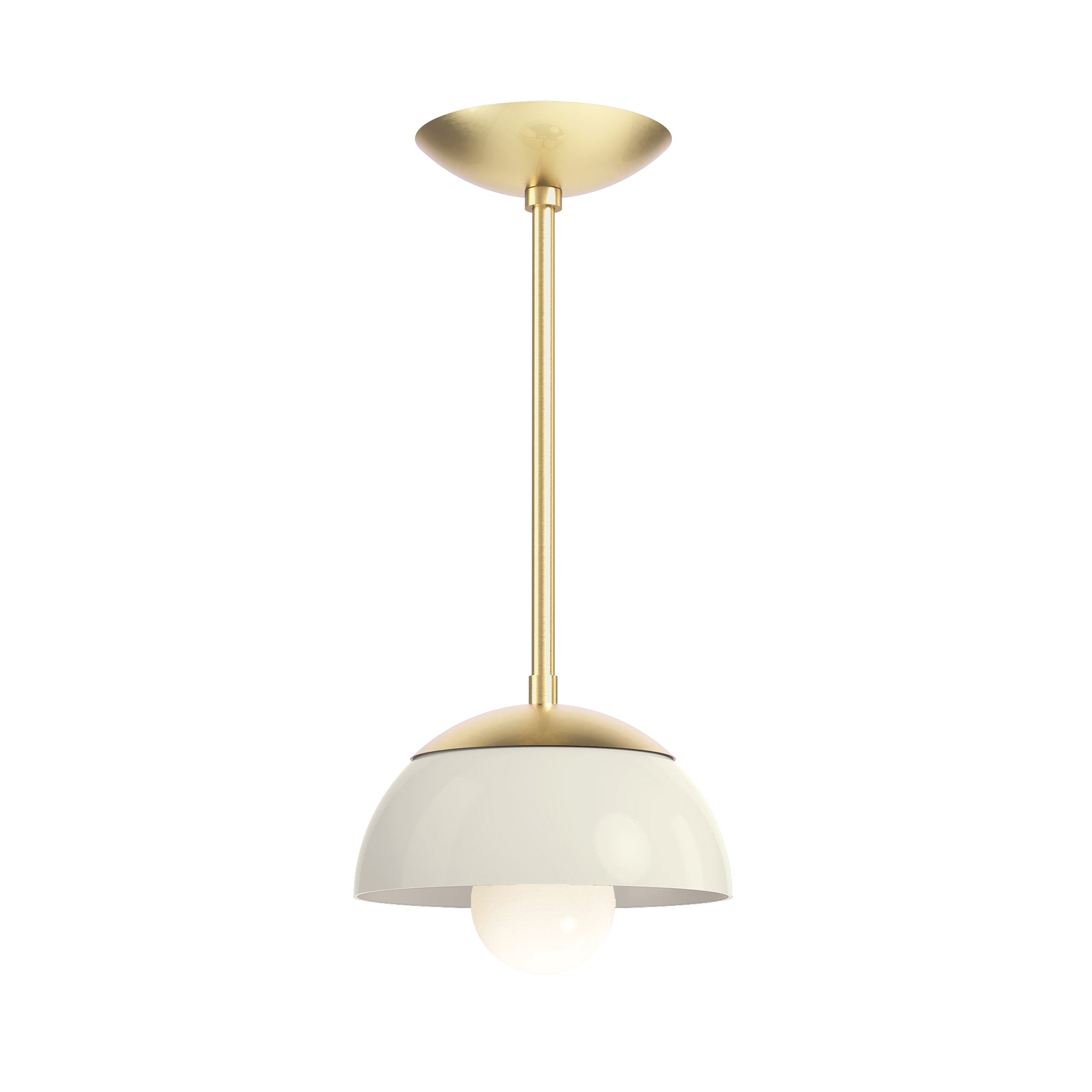 brass bone color cadbury pendant 8" dutton brown lighting