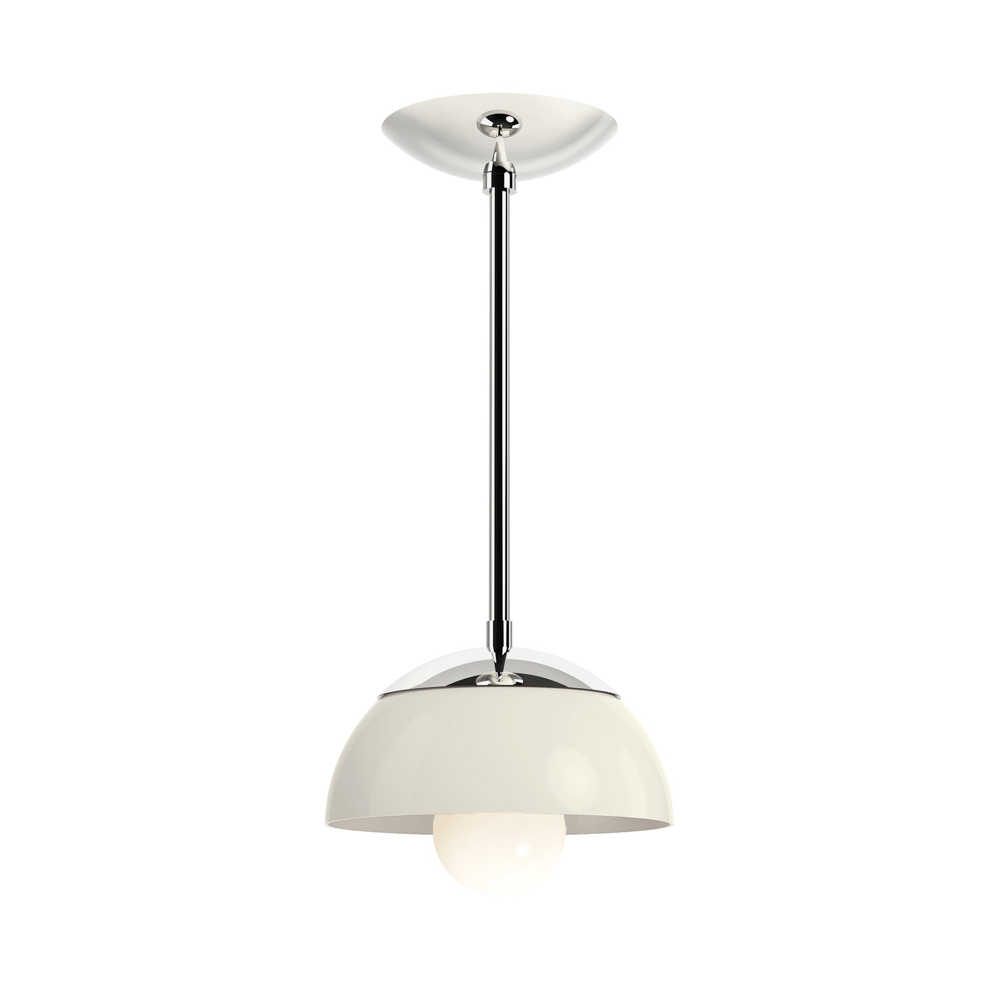 nickel bone color cadbury pendant 8" dutton brown lighting