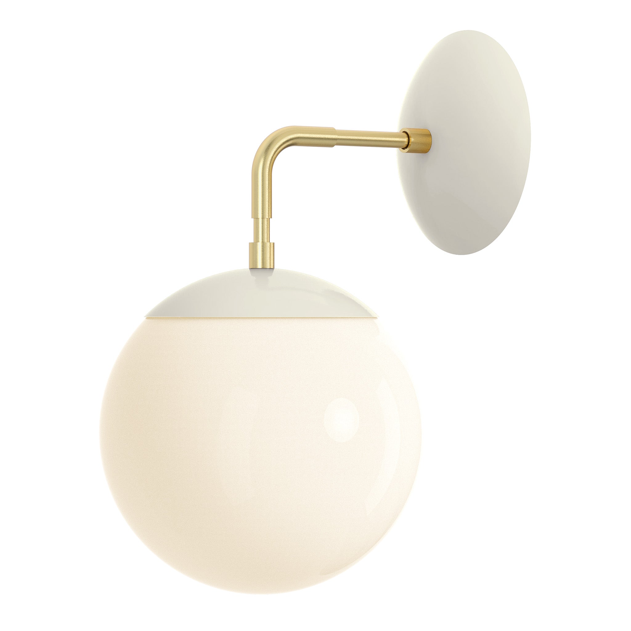 brass bone color cap sconce 8" dutton brown lighting