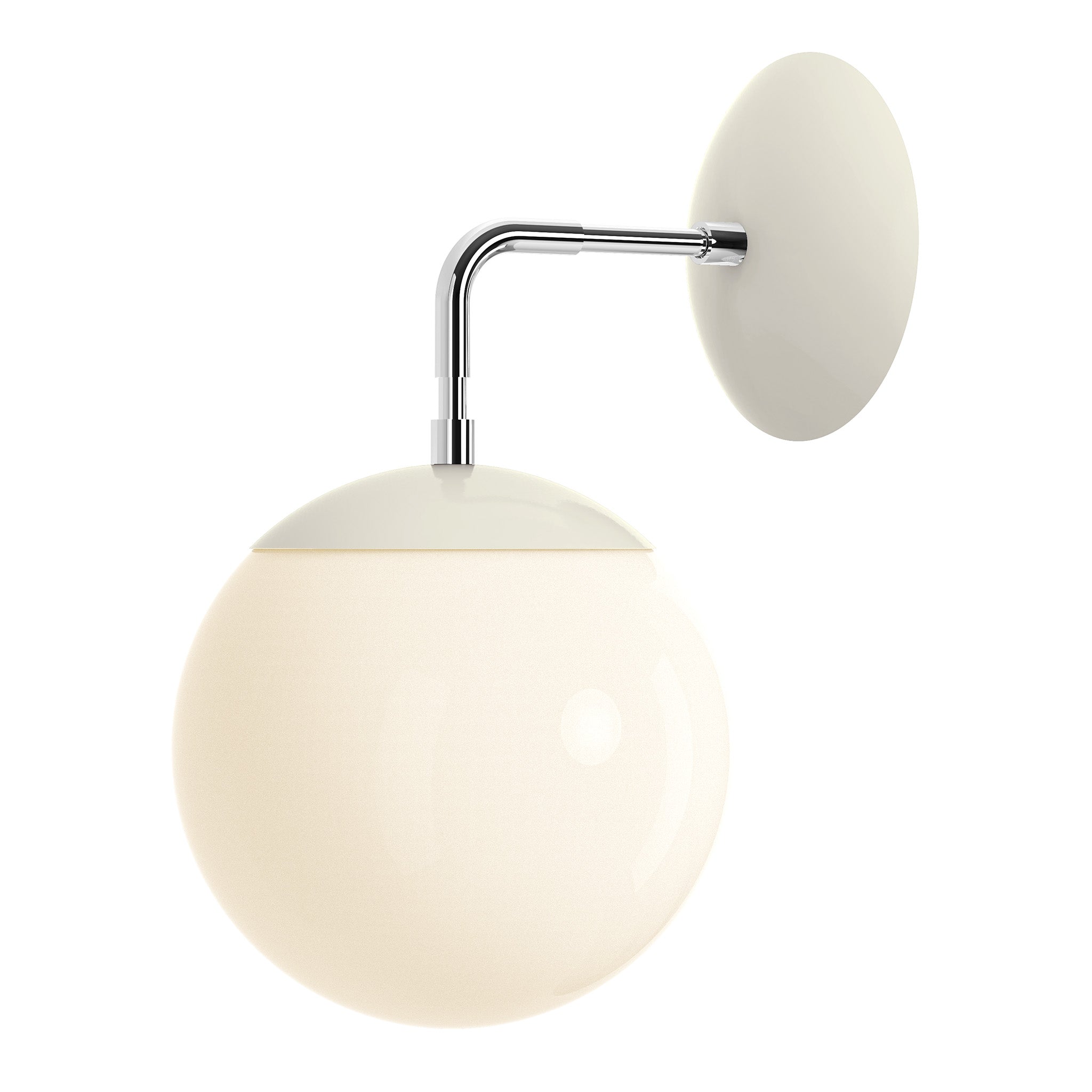 nickel bone color cap sconce 8" dutton brown lighting