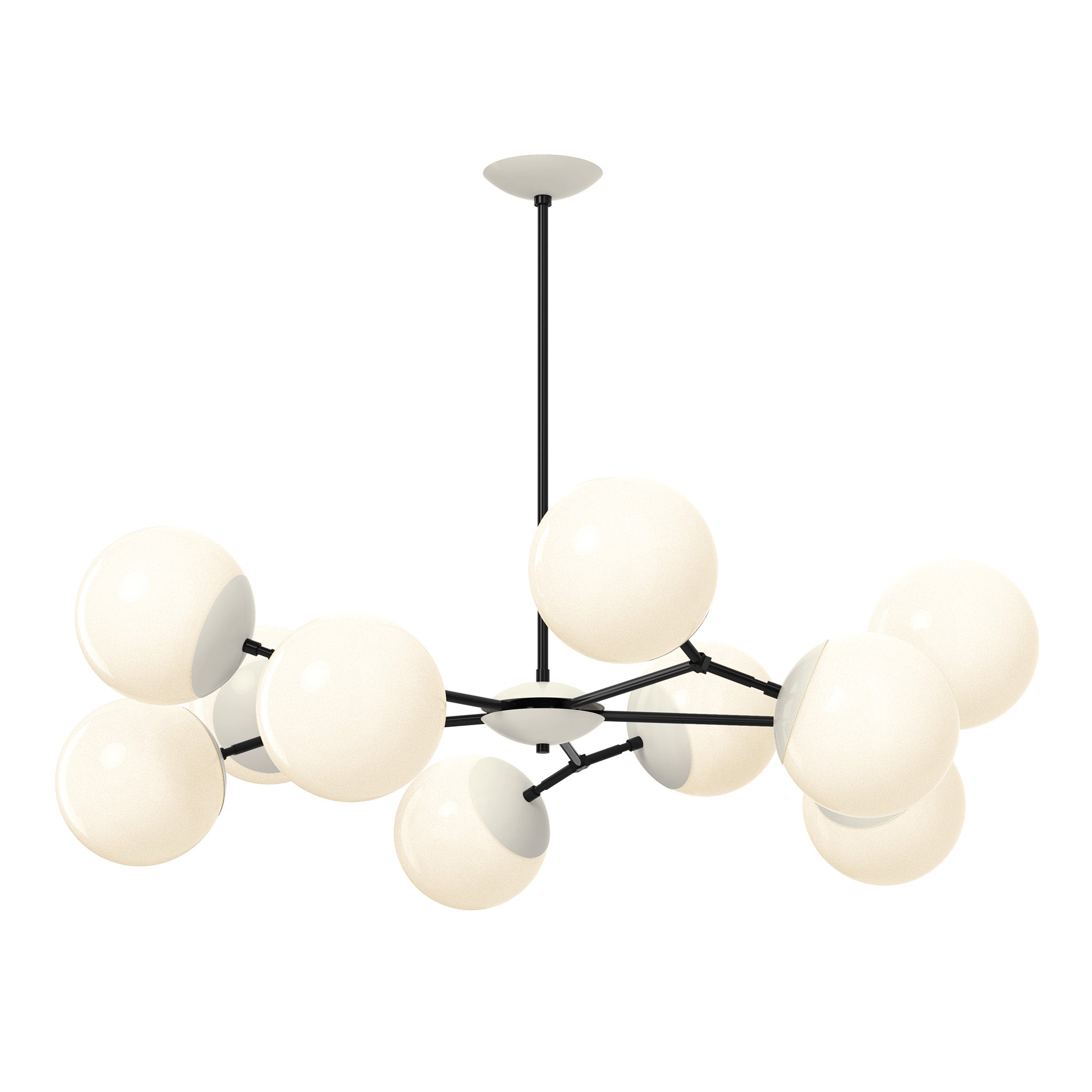 black bone color crown chandelier 46" dutton brown lighting
