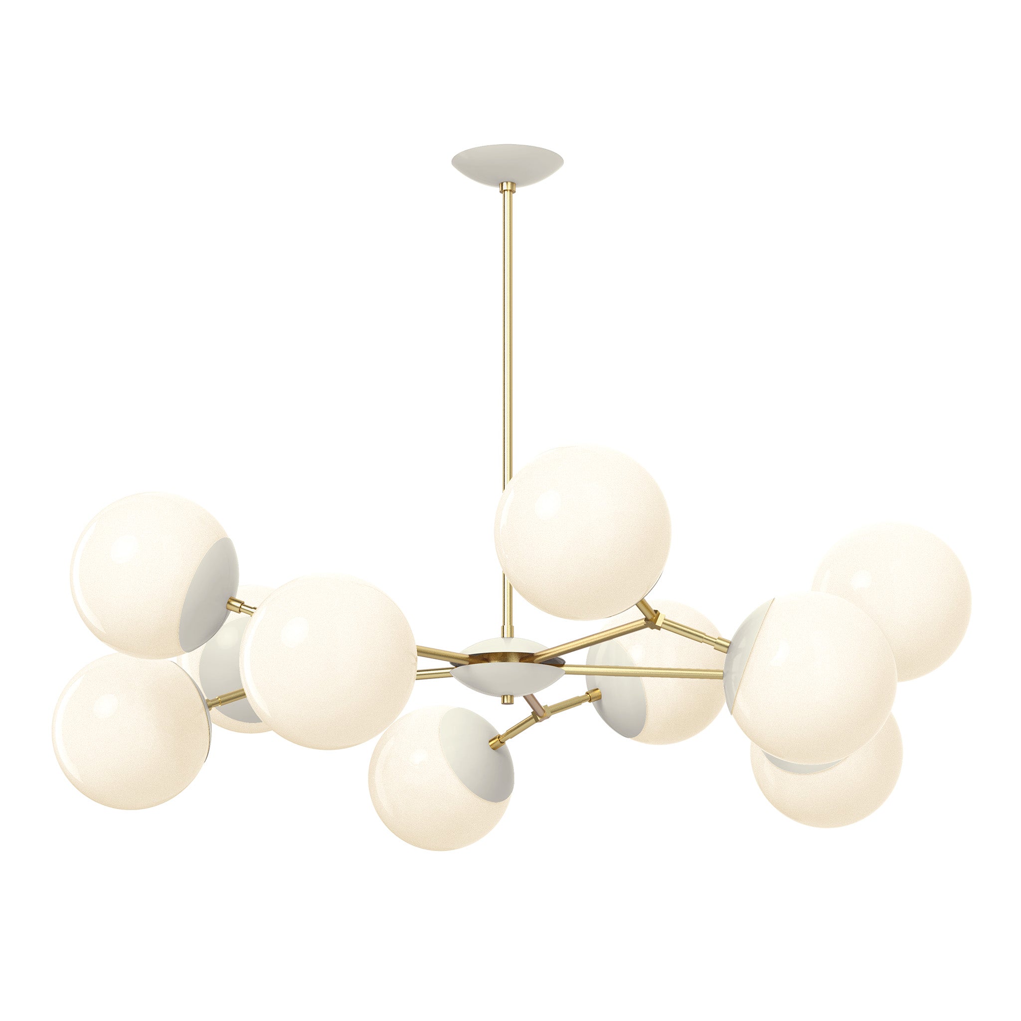 brass bone color crown chandelier 46" dutton brown lighting