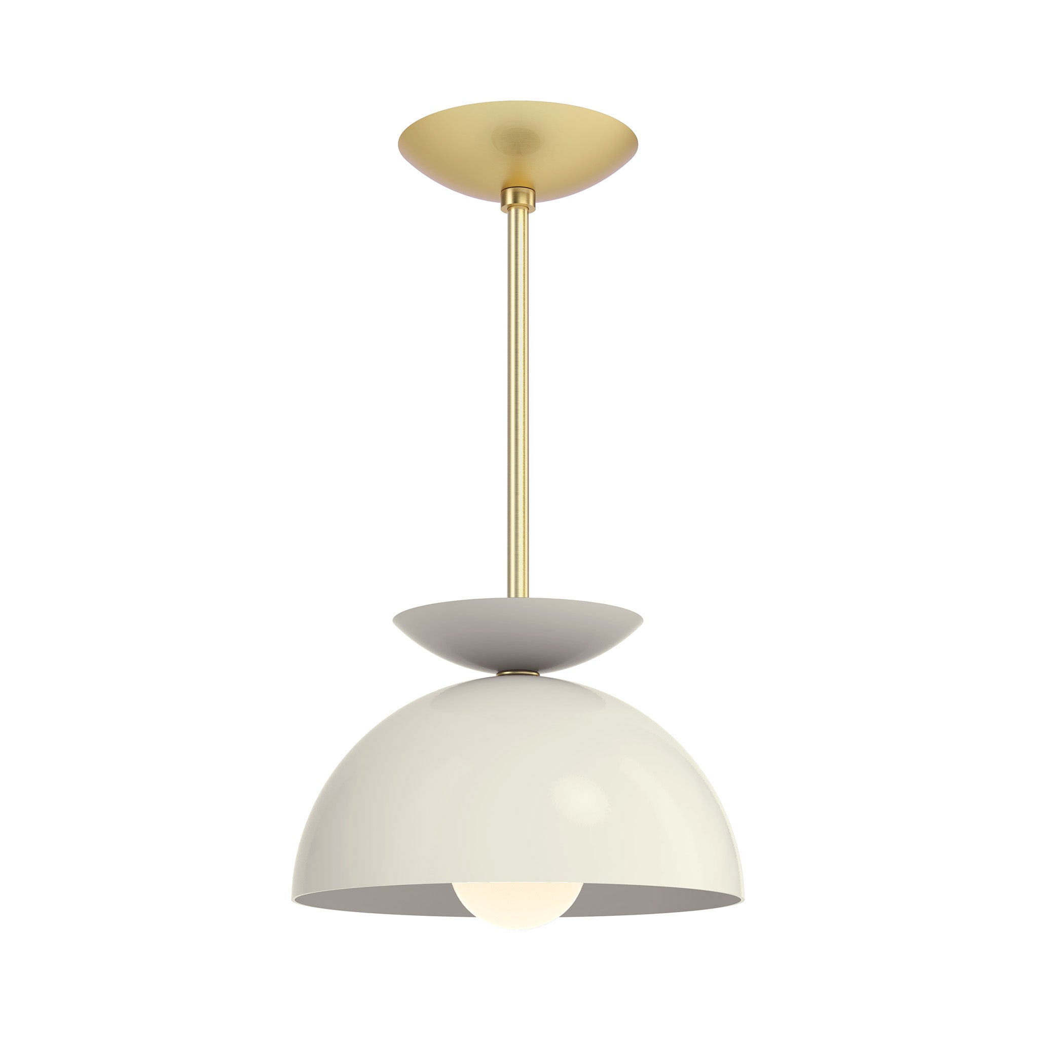brass bone color echo pendant 10" dutton brown lighting