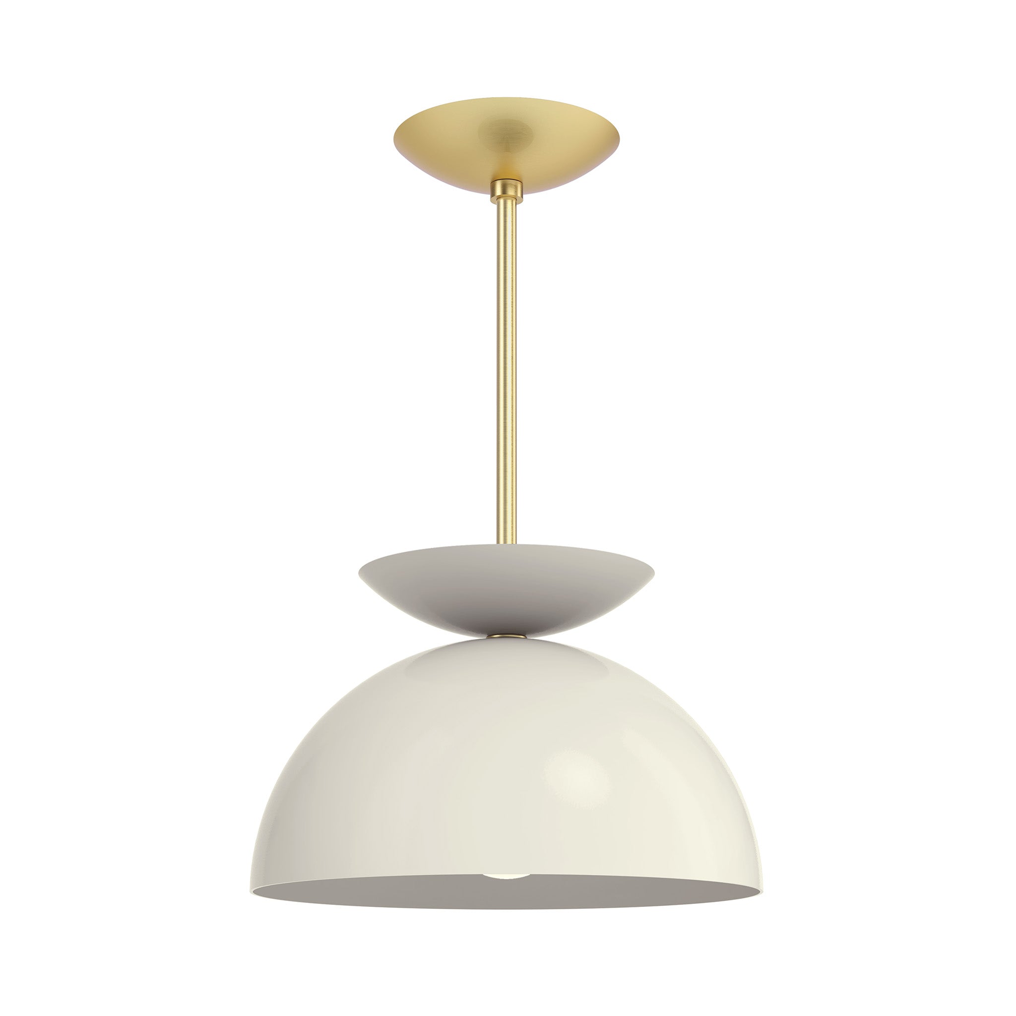 brass bone color echo pendant 12" dutton brown lighting