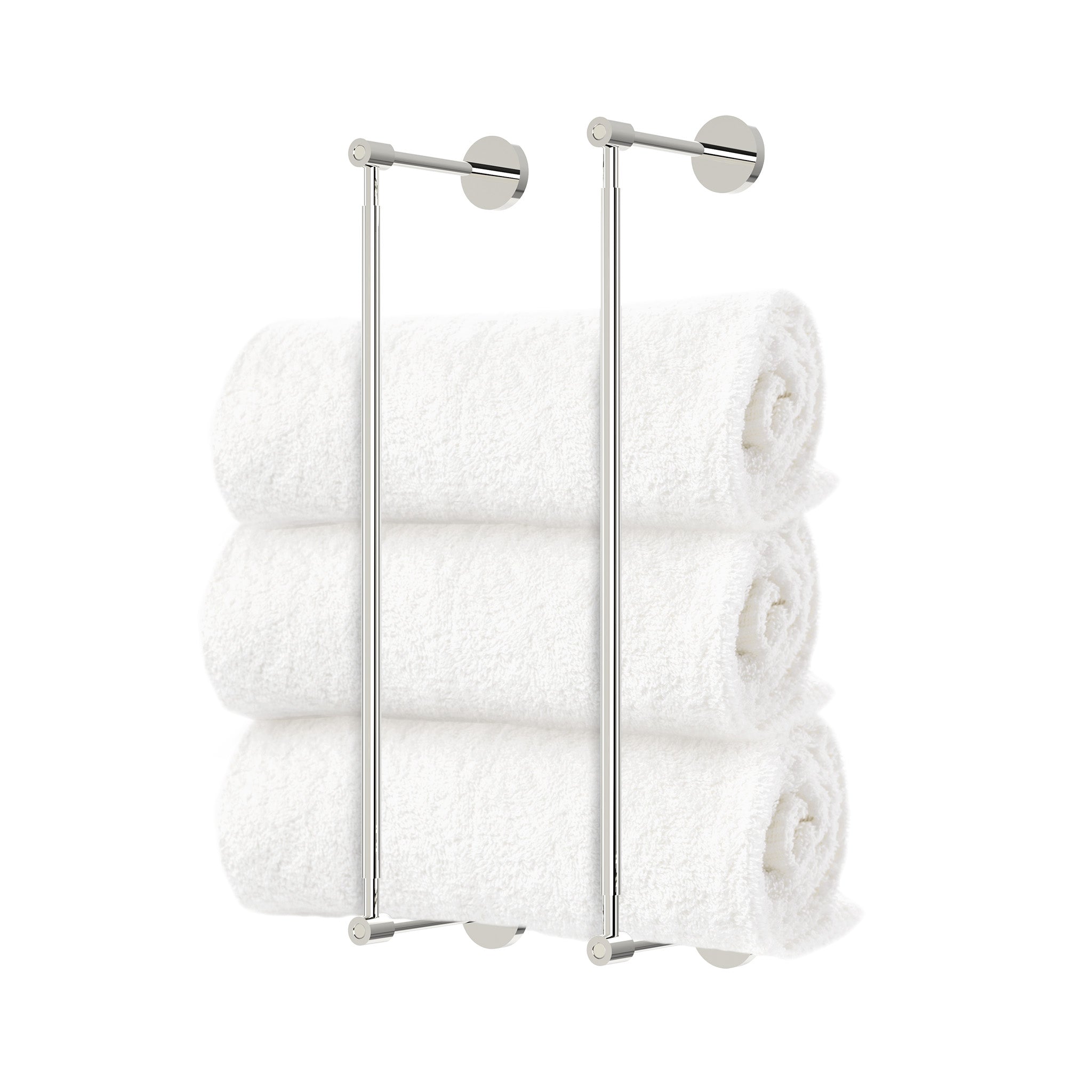 Nickel and bone head towel rack 18 inch dutton brown hardware