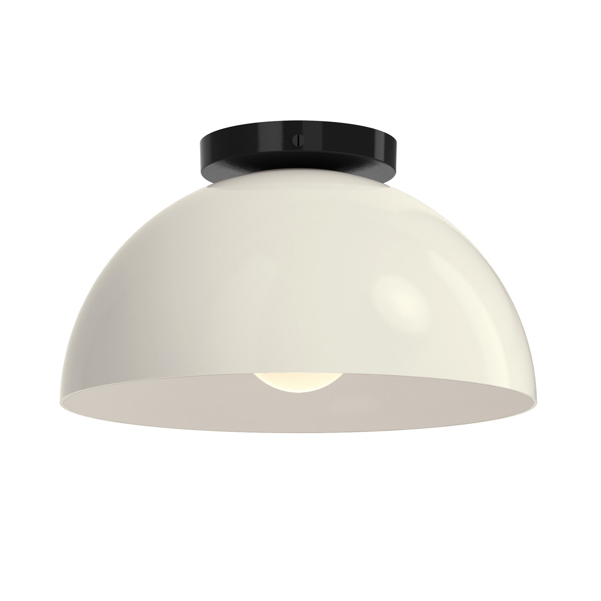 Black and bone color Hemi flush mount 12" Dutton Brown lighting