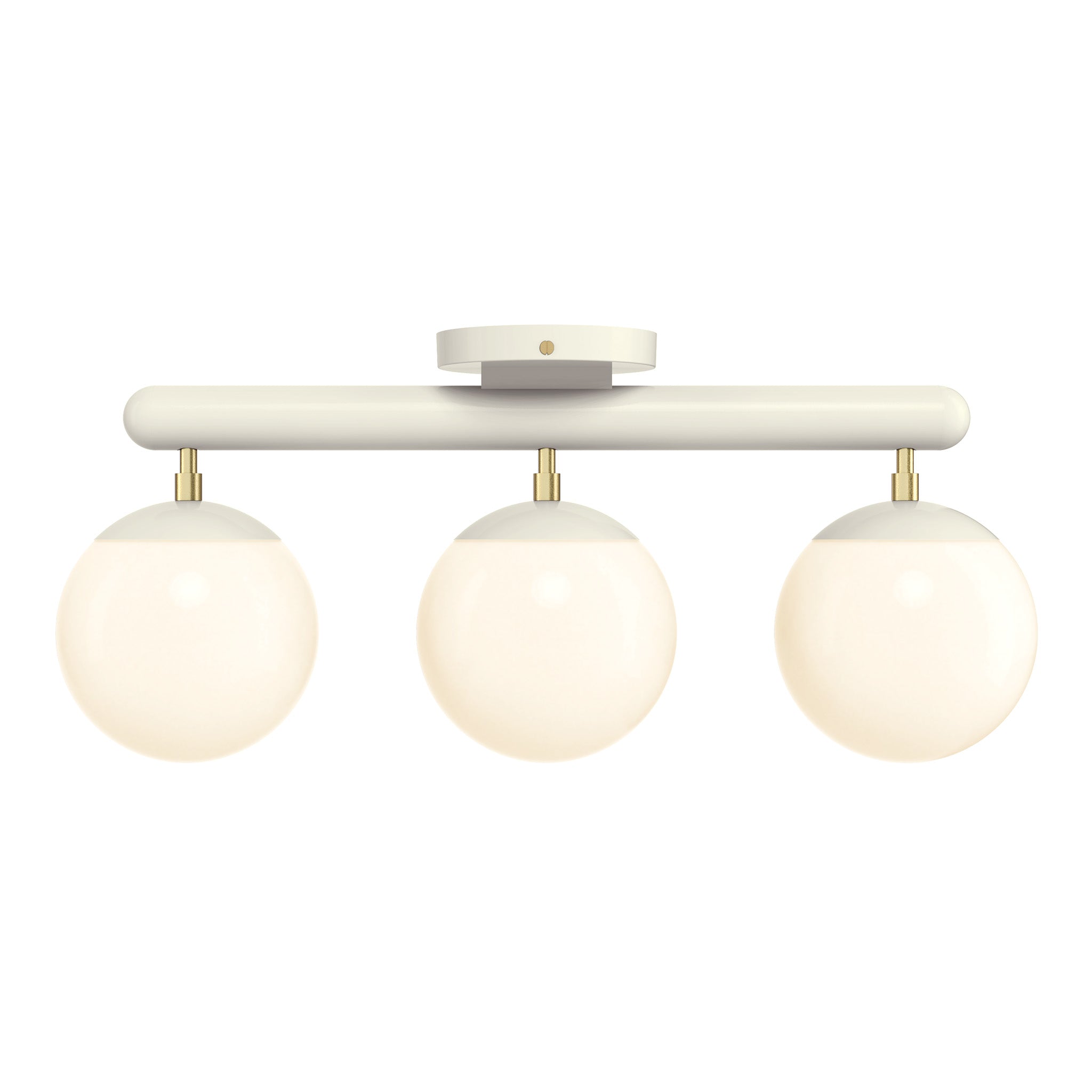brass bone color icon 3 flush mount dutton brown lighting
