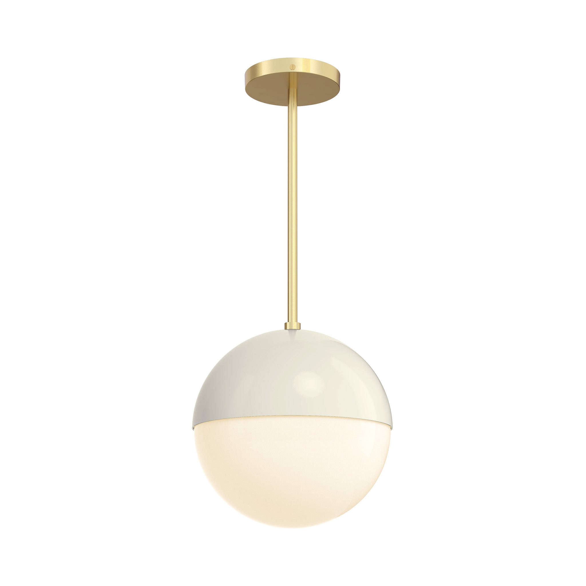 brass and bone lure globe pendant 10 inch dutton brown lighting