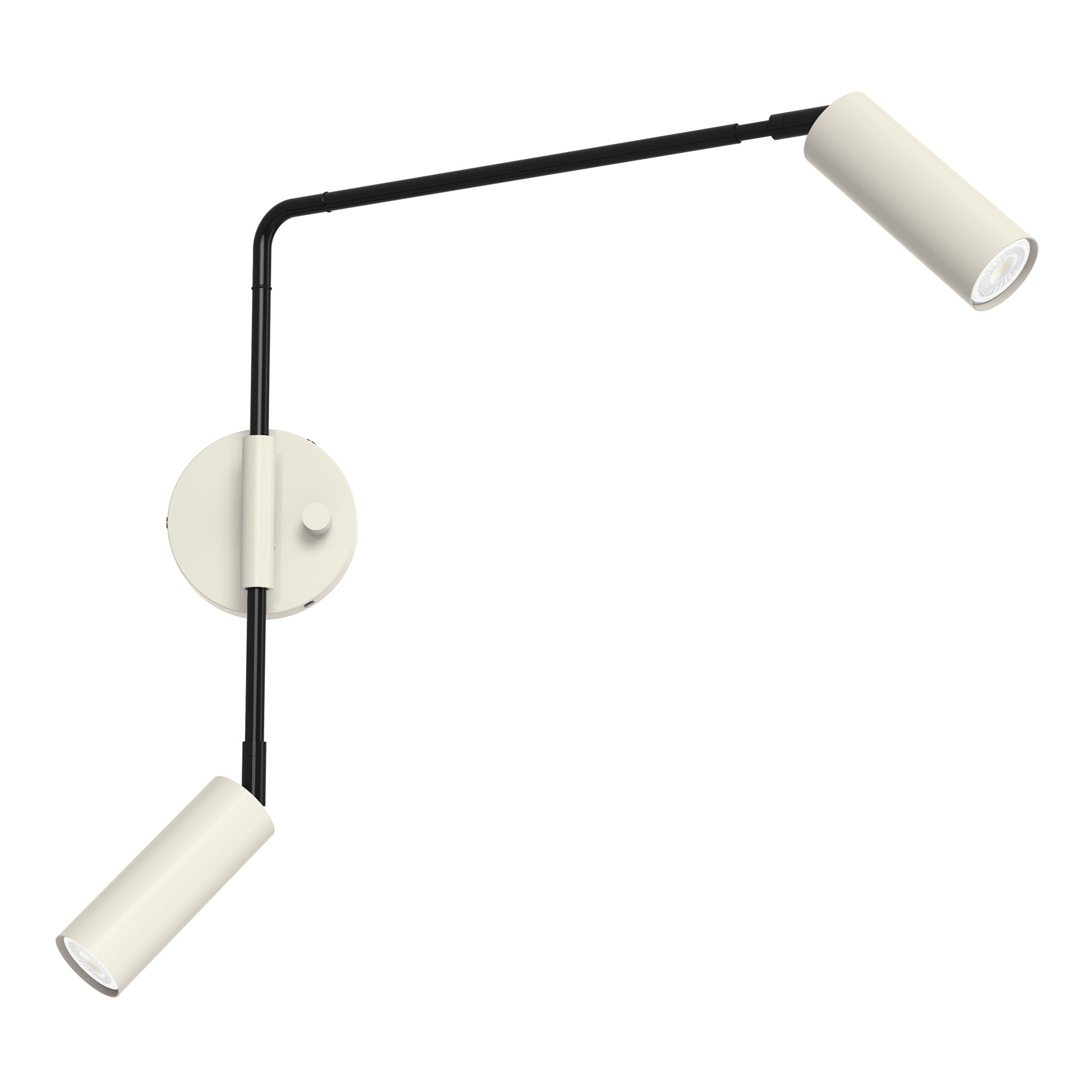 black bone color reader double swing arm sconce dutton brown lighting