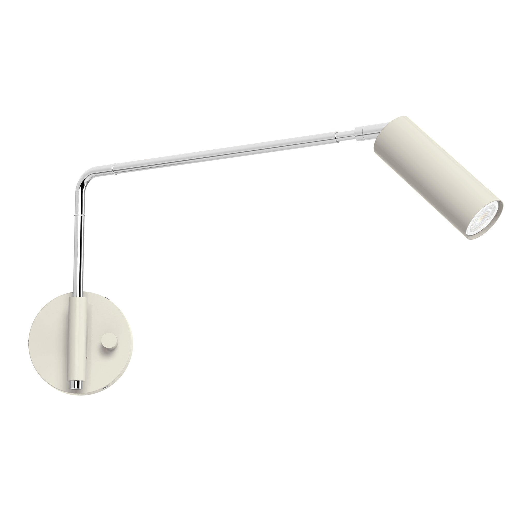 nickel bone color reader swing arm sconce - 17" arm dutton brown lighting