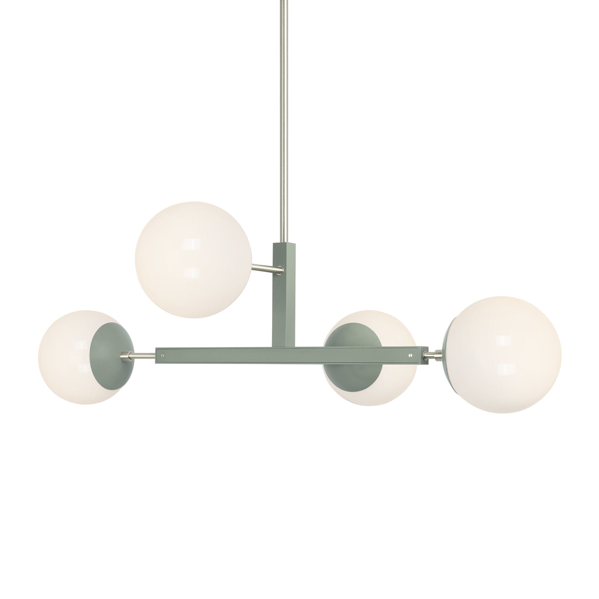 Nickel and spa color Status chandelier 35" Dutton Brown lighting