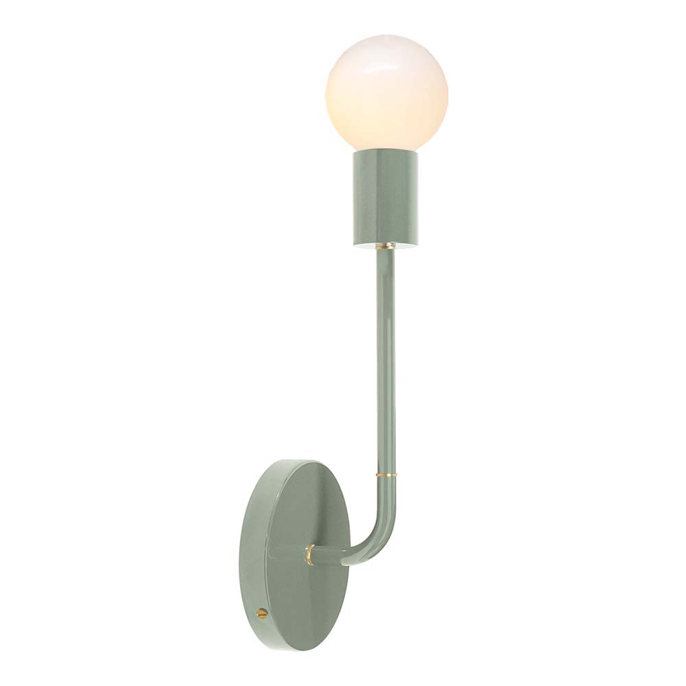 brass and spa green color Tall Snug sconce Dutton Brown lighting