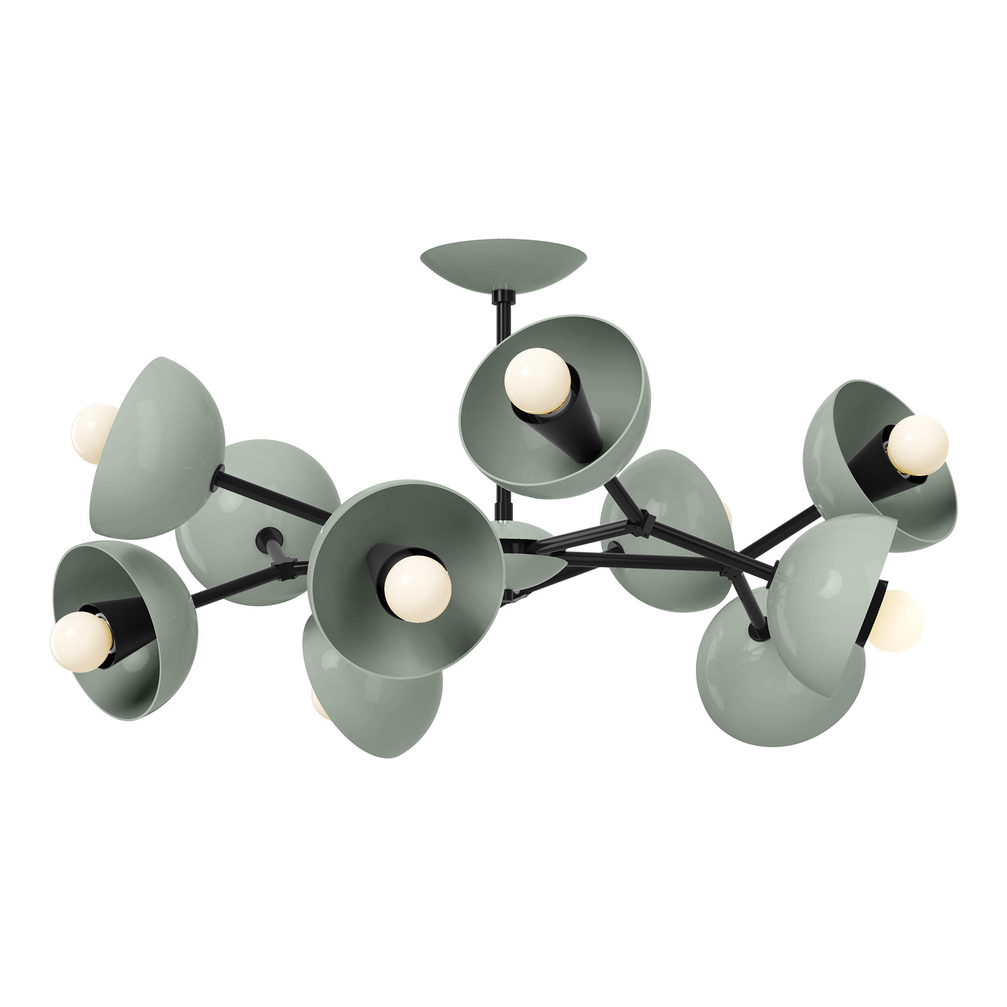 black spa color alegria flush mount 30" dutton brown lighting
