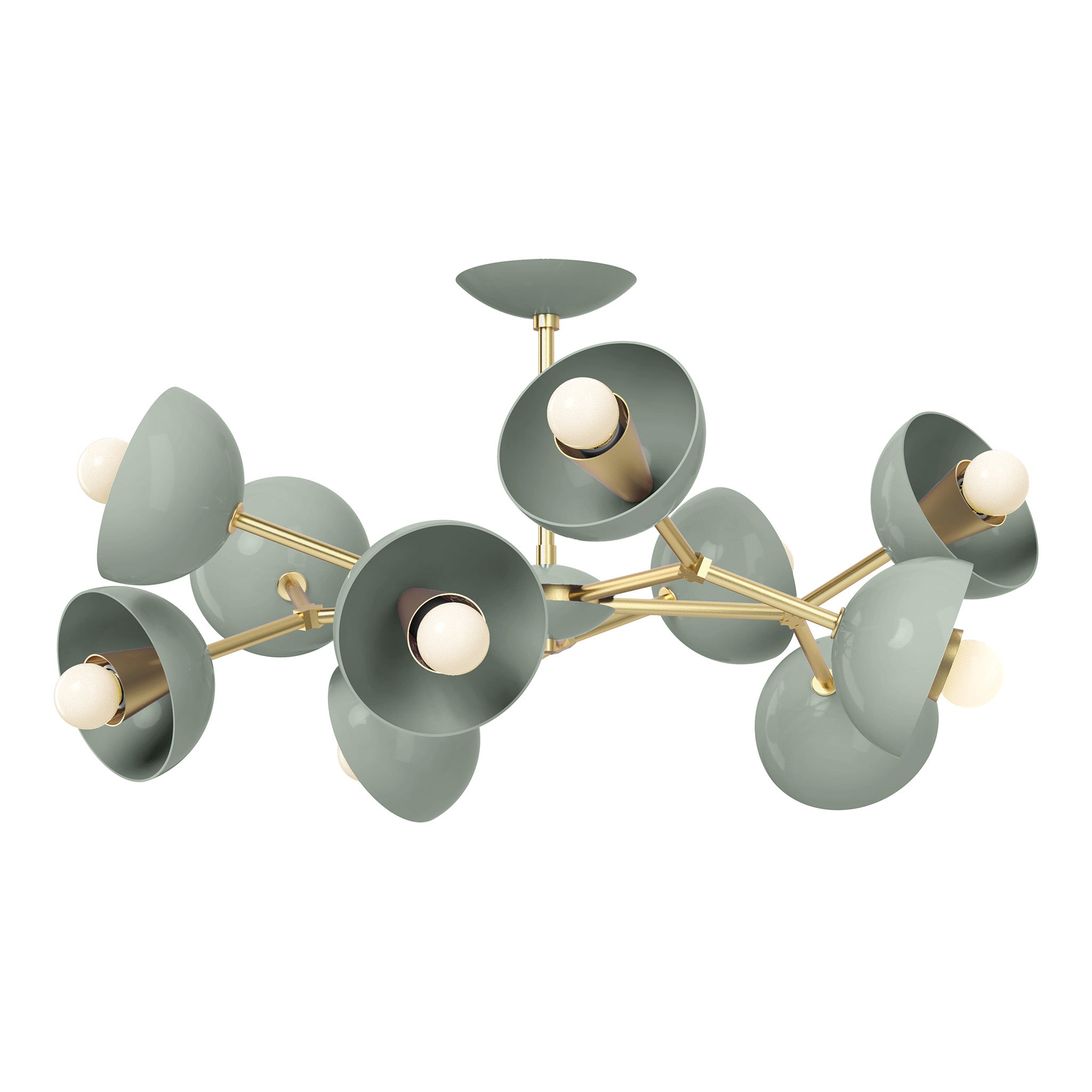 brass spa color alegria flush mount 30" dutton brown lighting